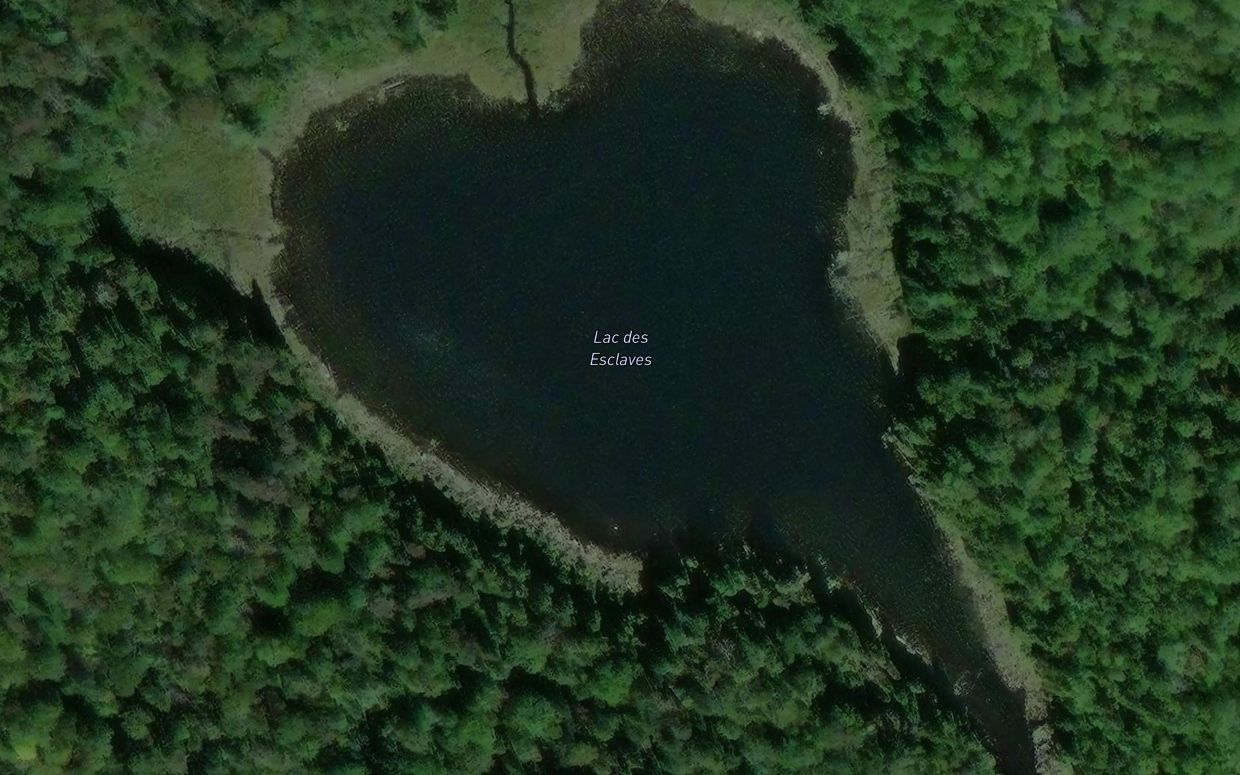 Satellite map of the Lac des Esclaves