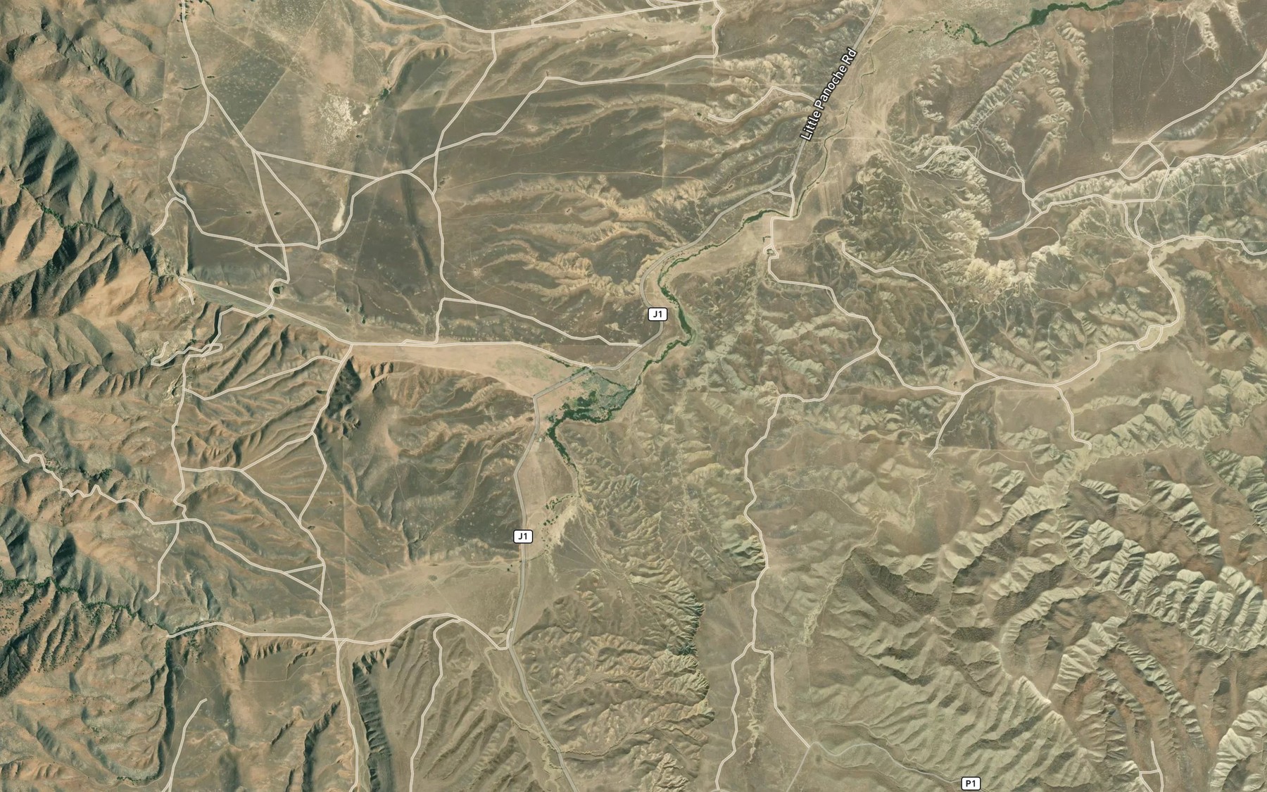 Satellite map of the Mine Creek