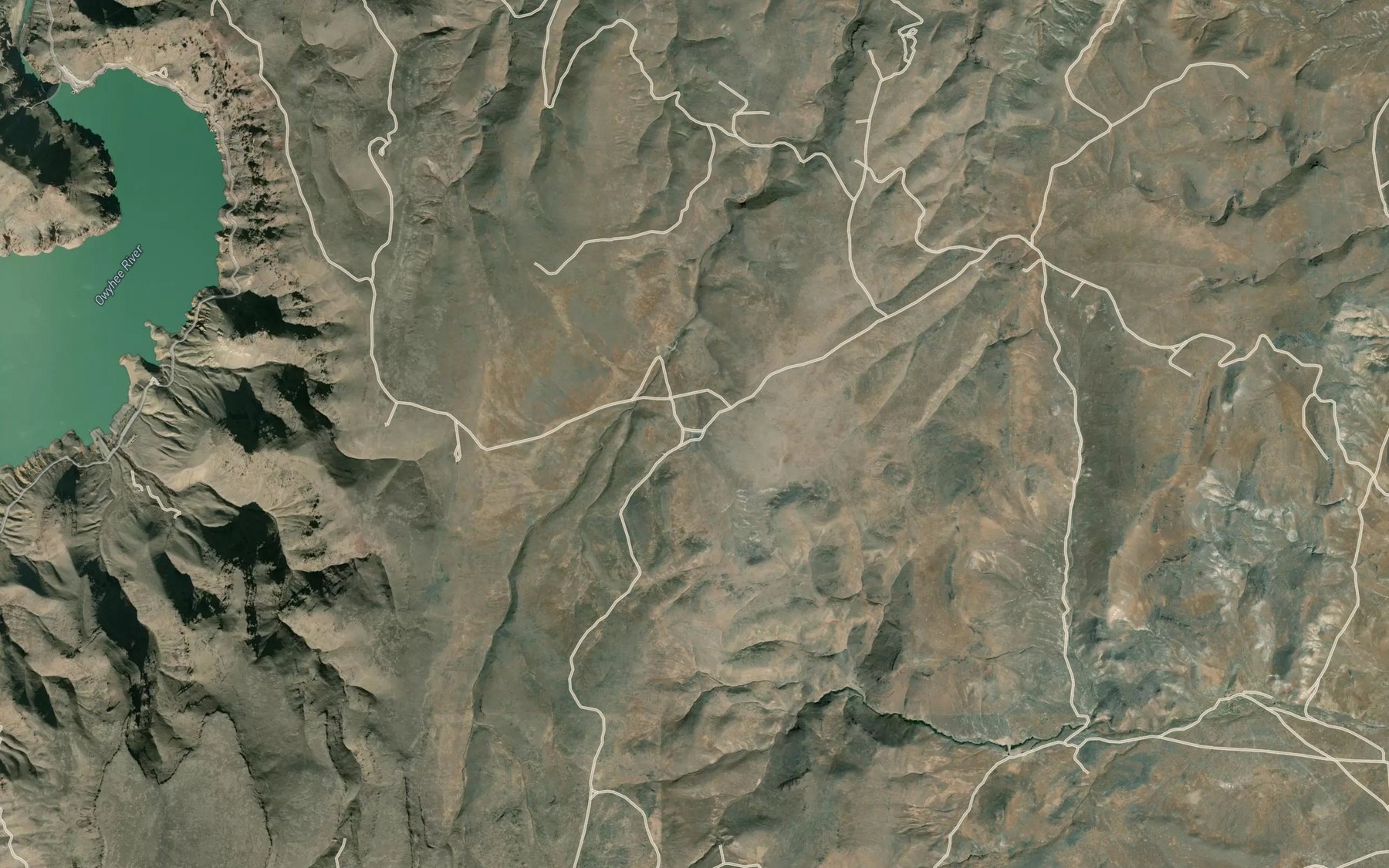 Satellite map of the Stark Reservoir