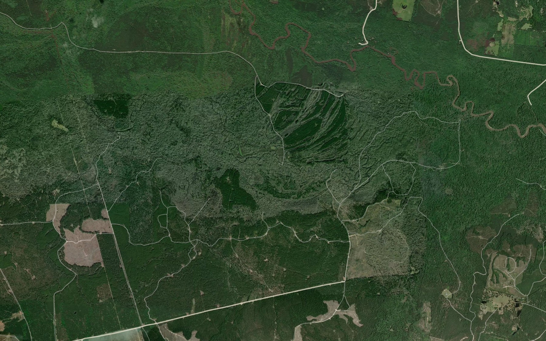 Satellite map of the Howell Creek