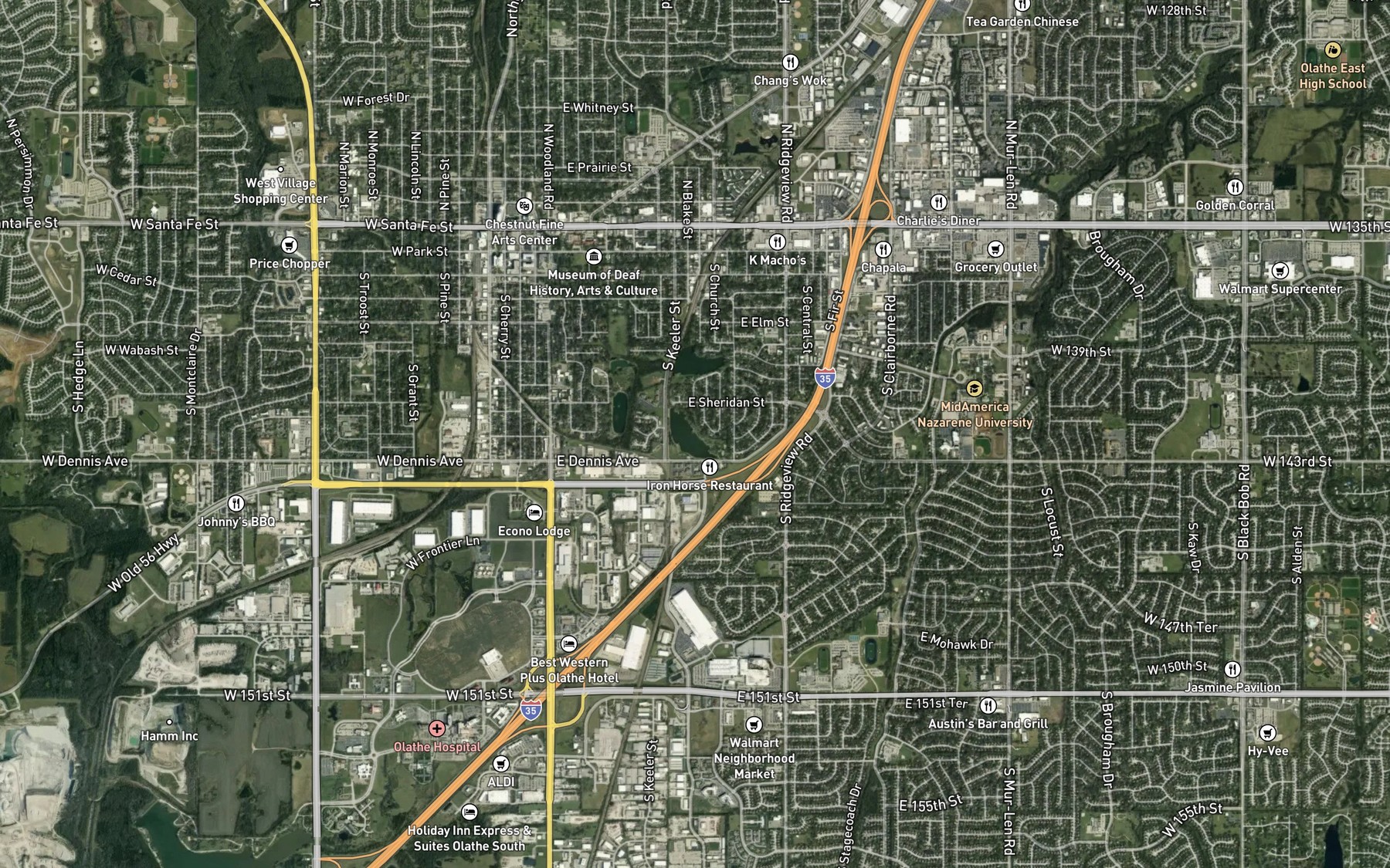 Satellite map of the Spot 1
