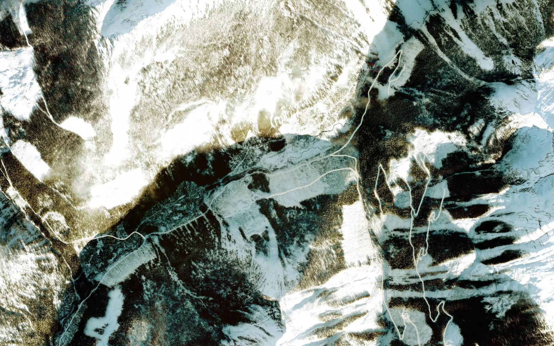 Satellite map of the Tenise Creek