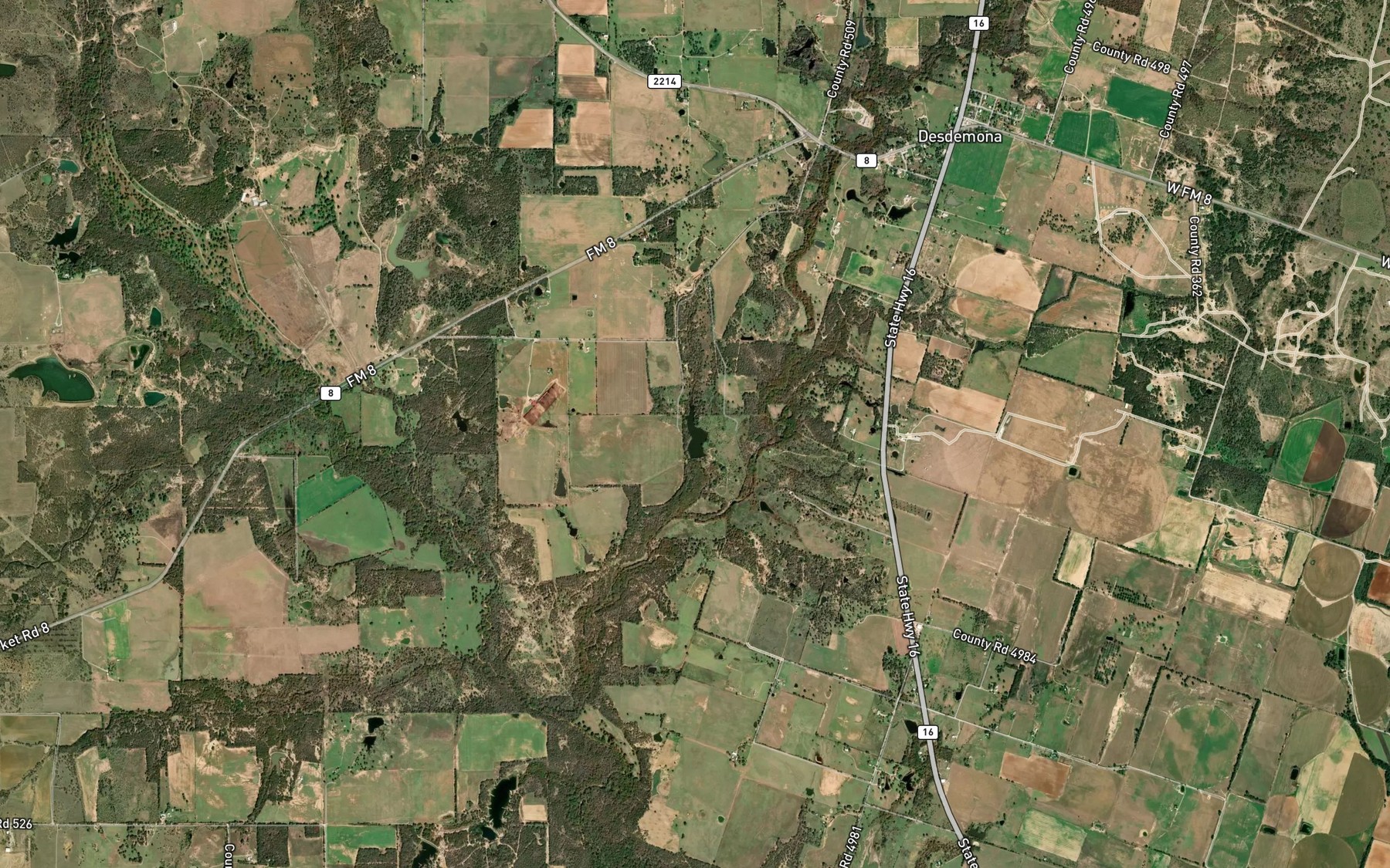 Satellite map of the Holland Lake