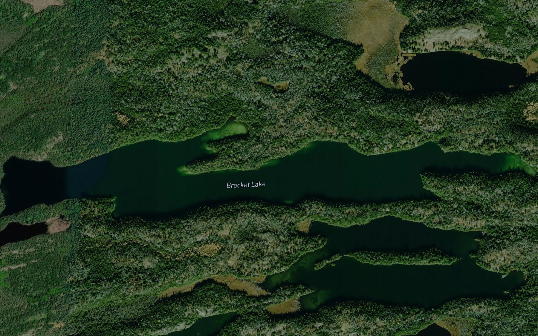 Satellite map of the Brocket Lake