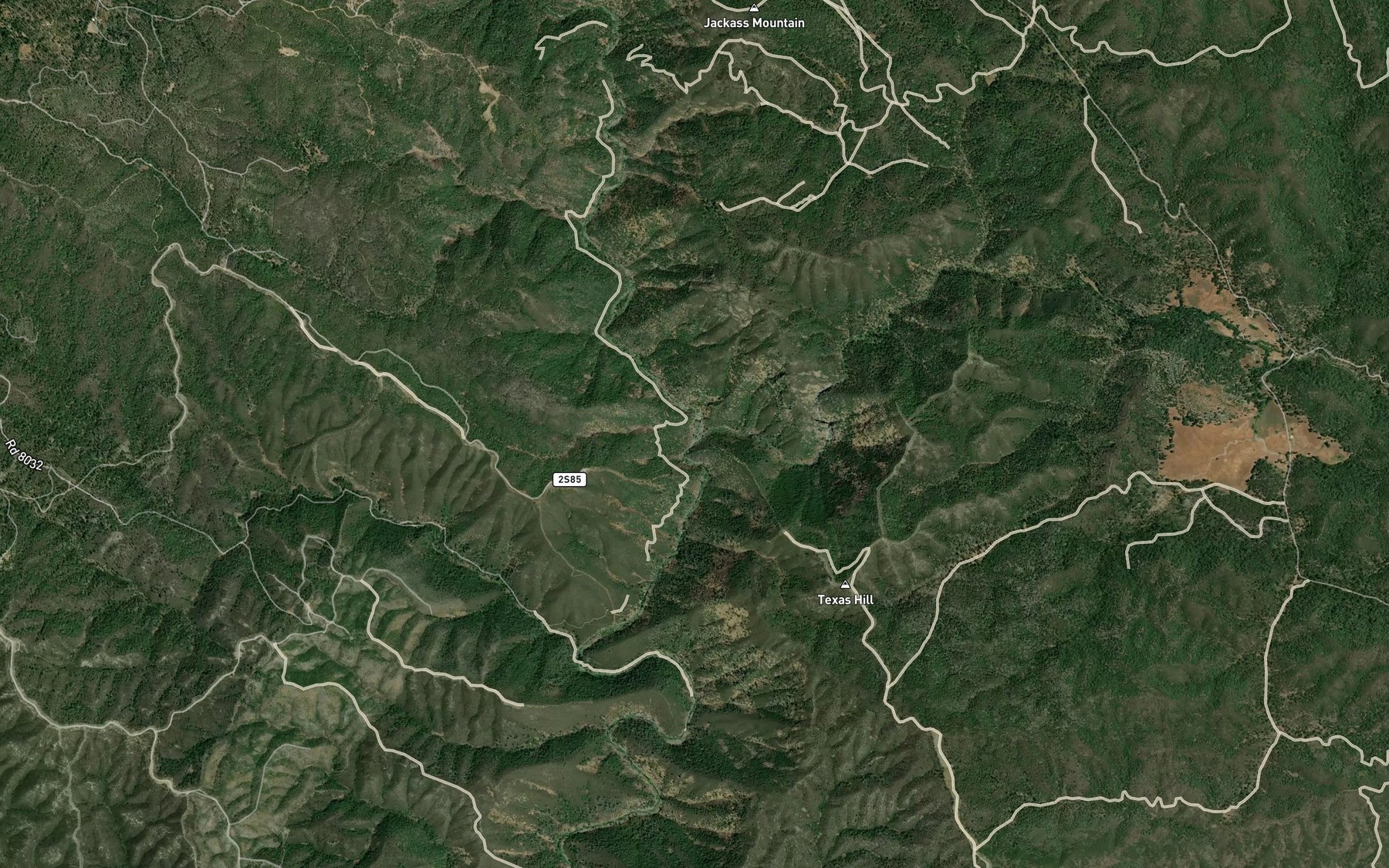 Satellite map of the Bull Creek