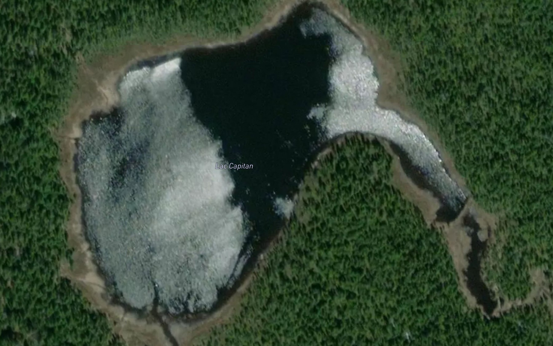 Satellite map of the Lac Capitan