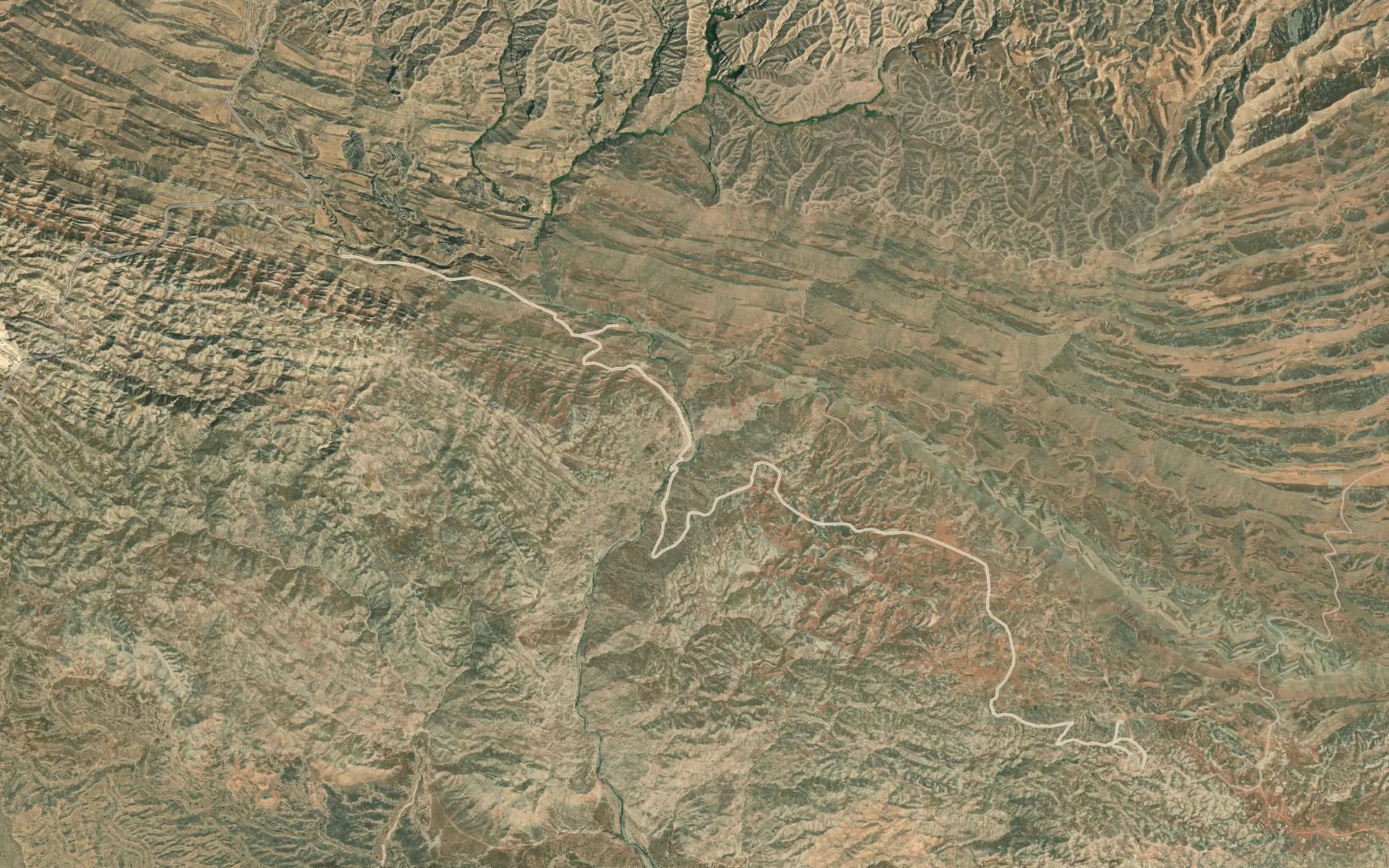 Satellite map of the Rudkhaneh-ye Chapar Kulan