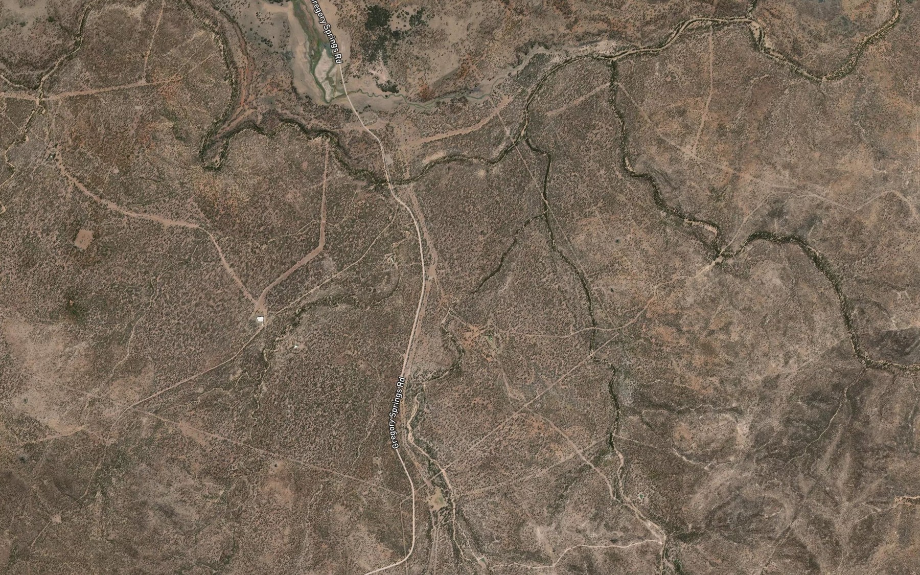 Satellite map of the Duck Creek