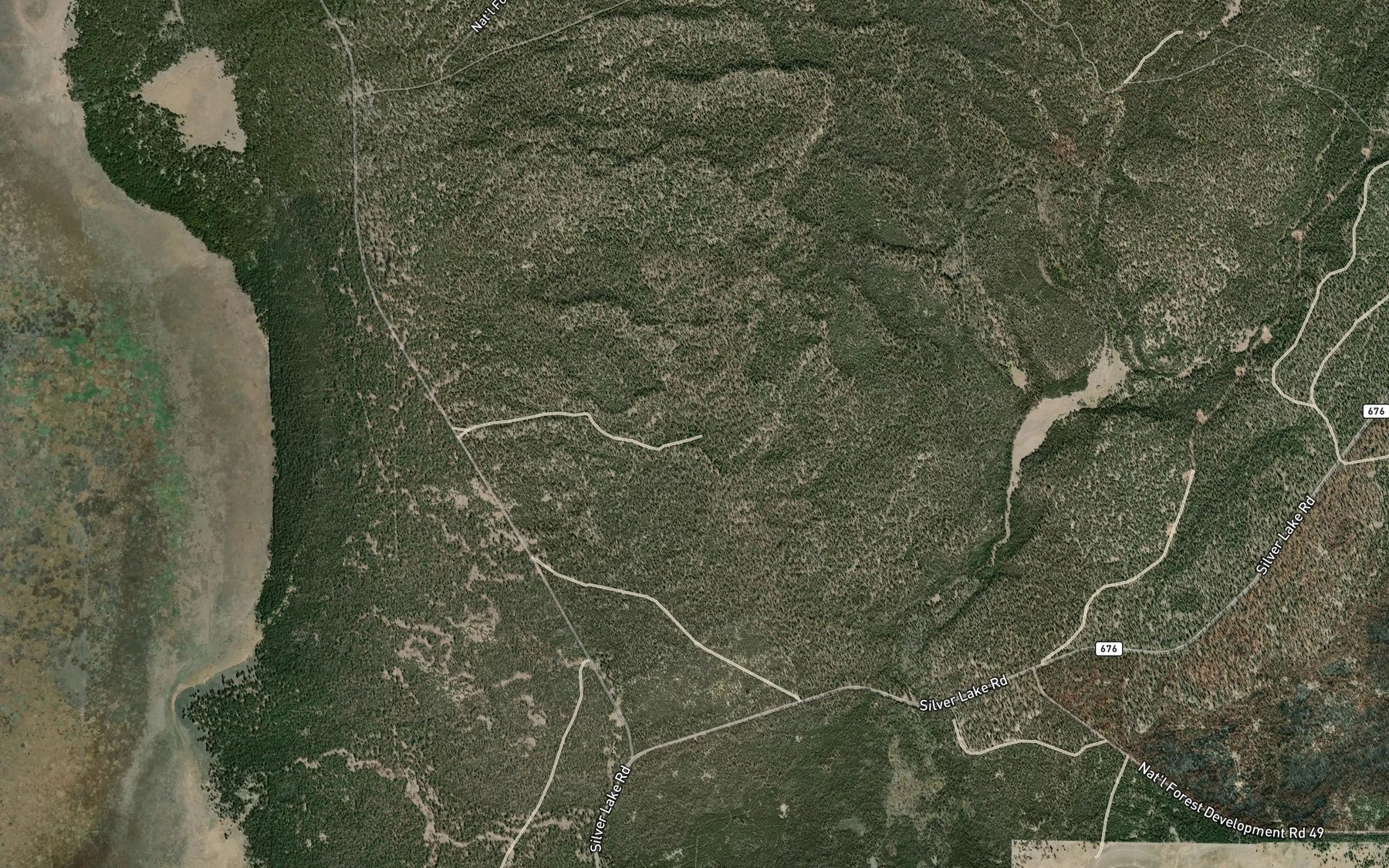 Satellite map of the Bedpan Spring