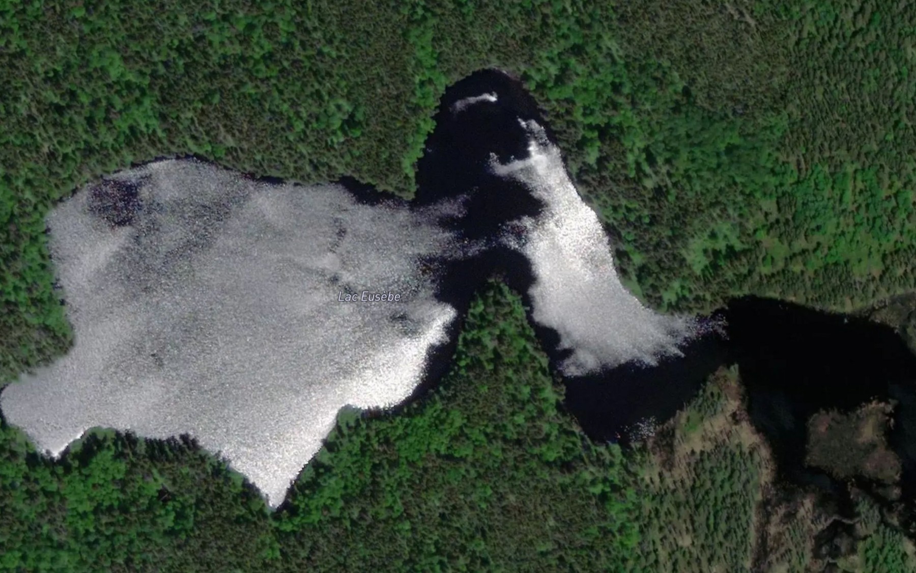 Satellite map of the Lac Eusebe