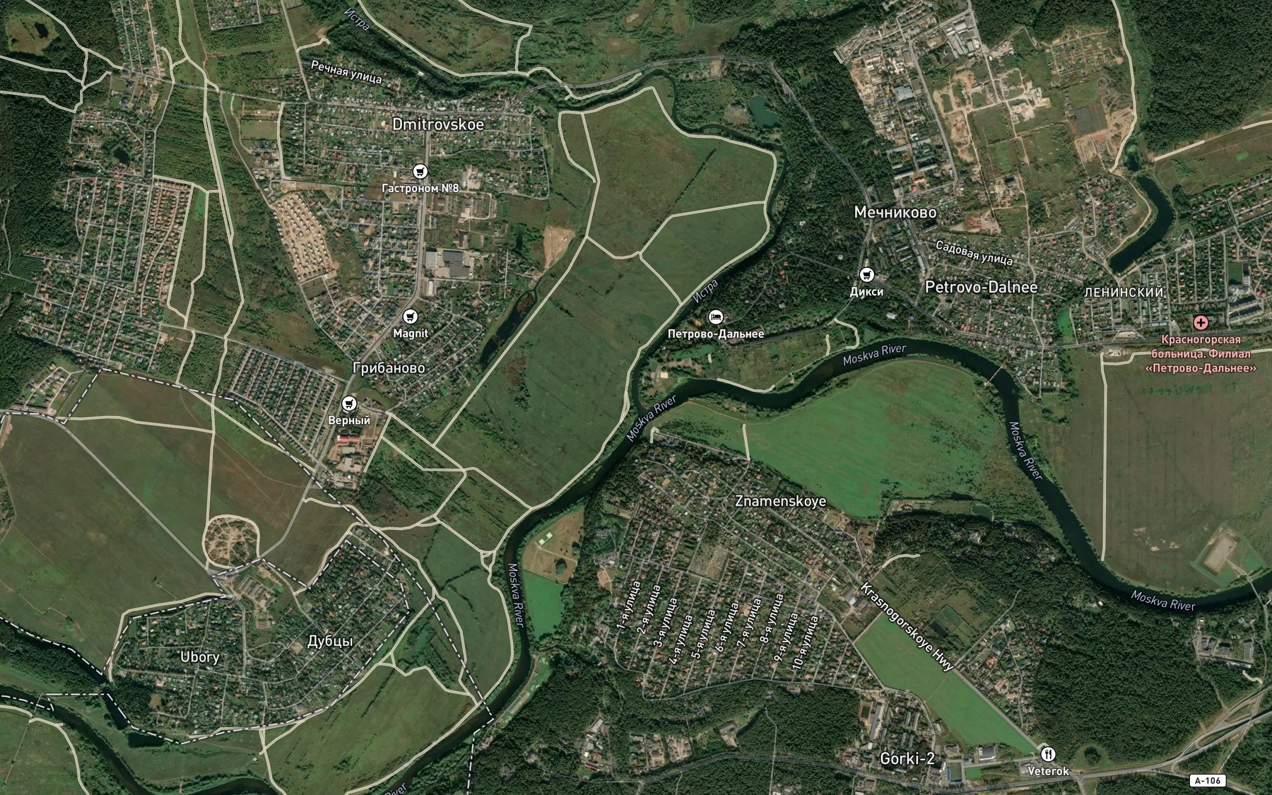 Satellite map of the Istra