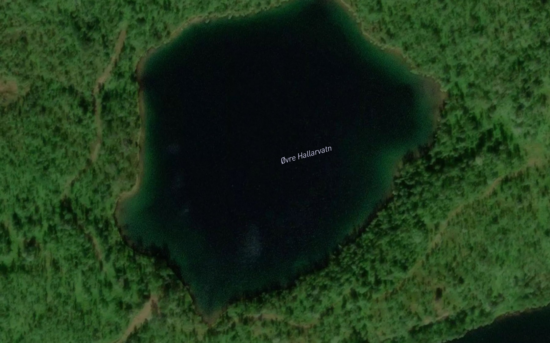 Satellite map of the Hallarvatnet,ovre