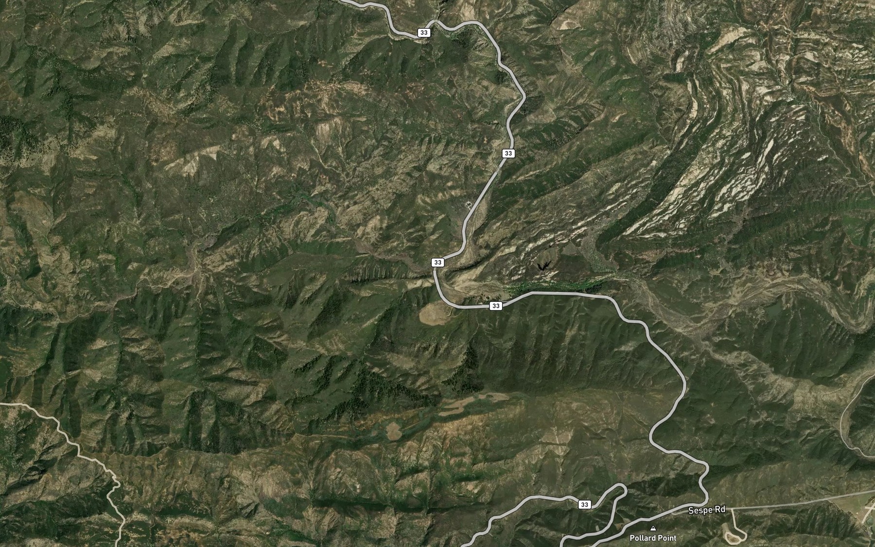 Satellite map of the Tule Creek