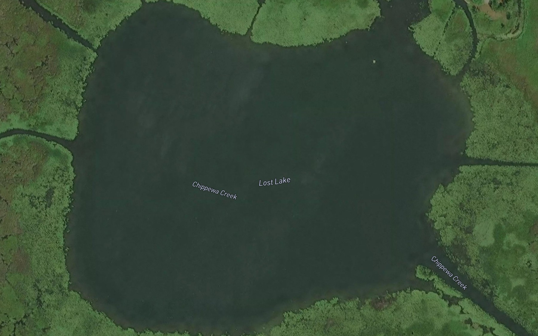 Satellite map of the Lost Lake