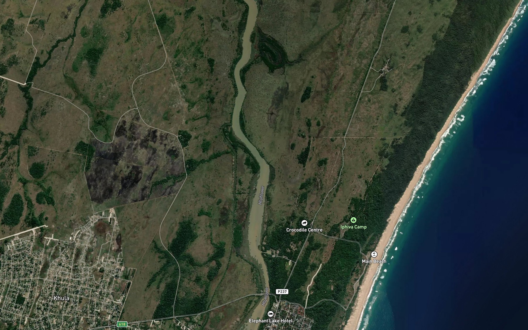 Satellite map of the First Narrows