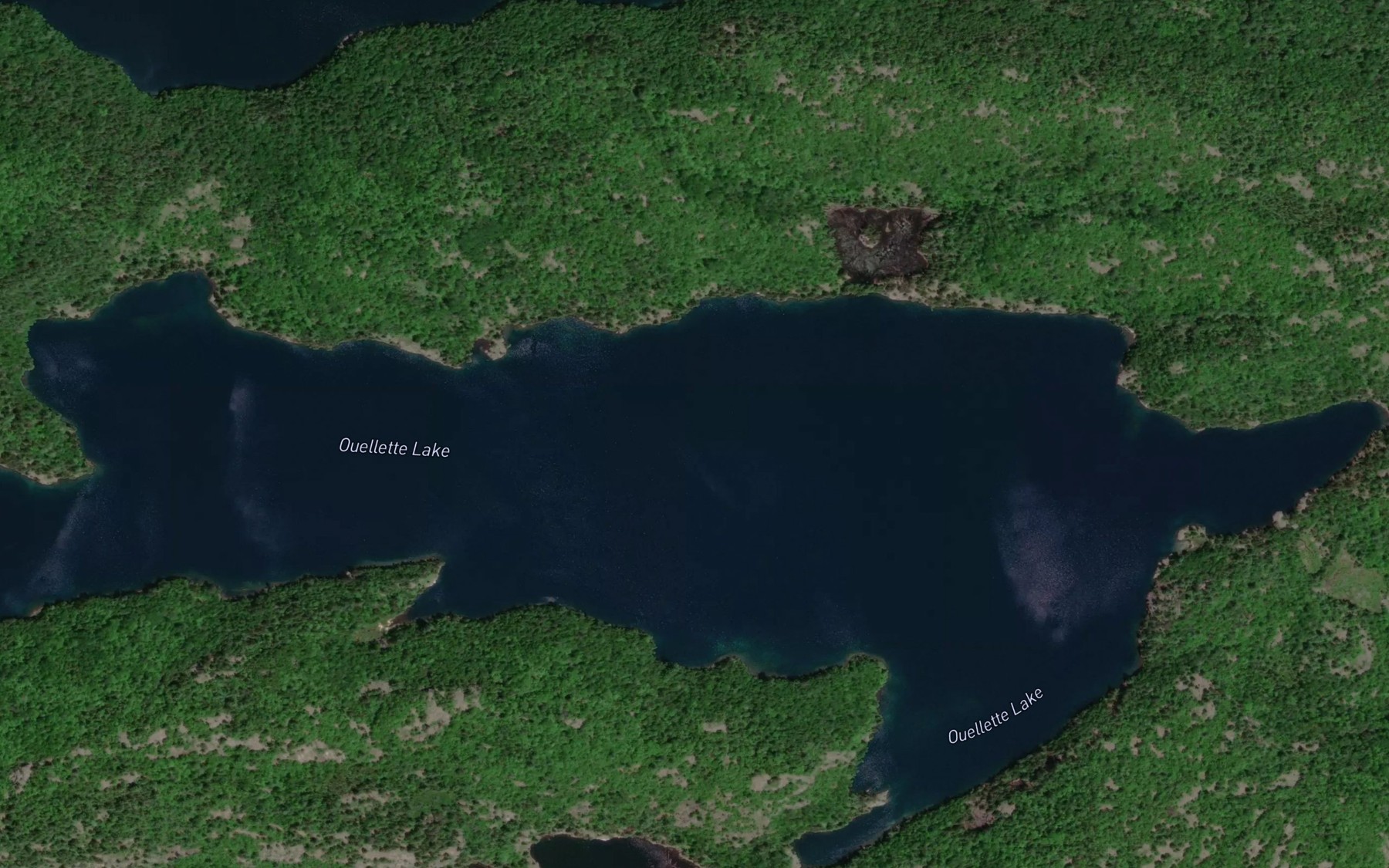 Satellite map of the Ouellette Lake