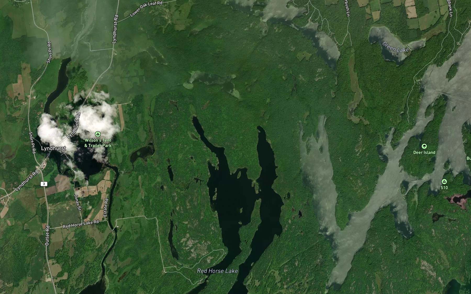 Satellite map of the Washburn Bay