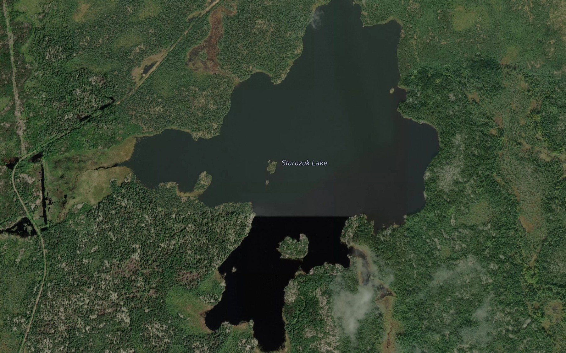 Satellite map of the Storozuk Lake