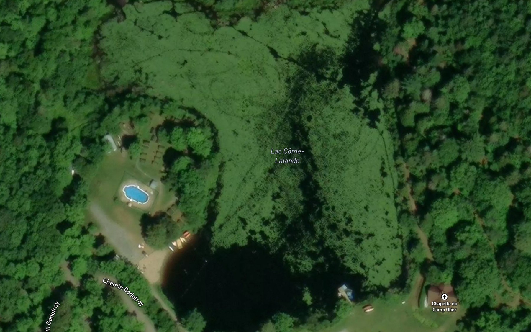 Satellite map of the Lac des Freres
