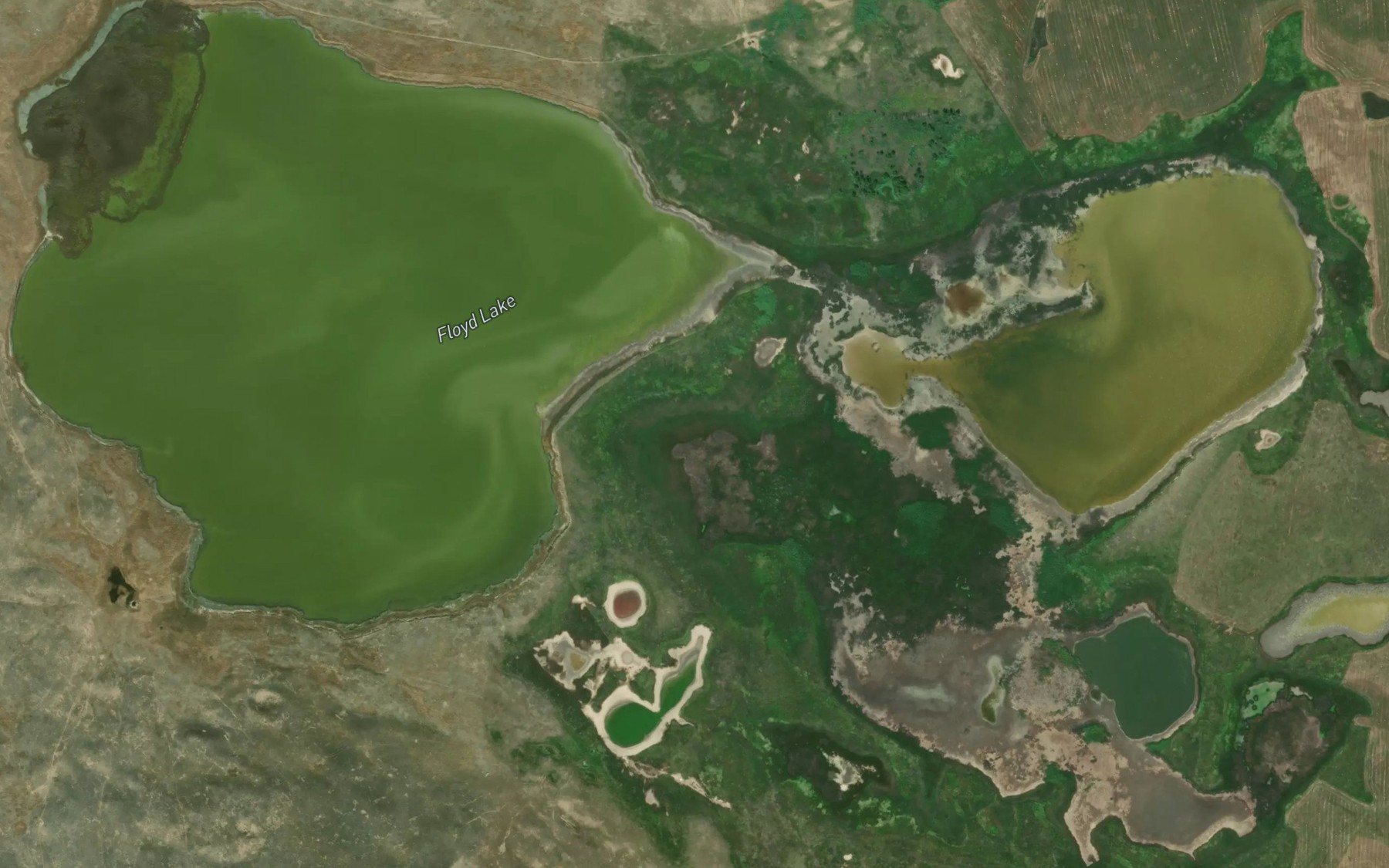 Satellite map of the Floyd Lake