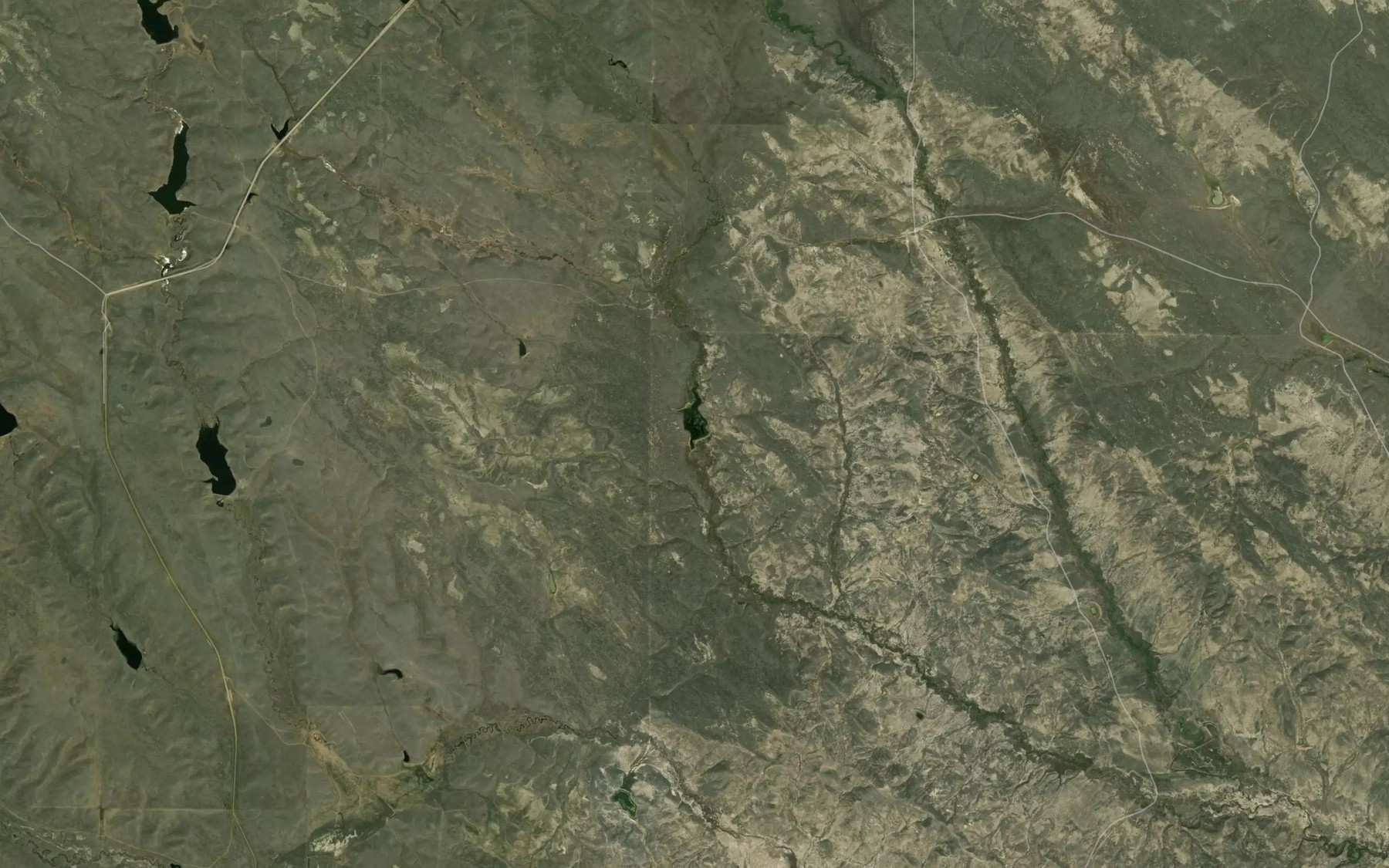 Satellite map of the Ruby Reservoir
