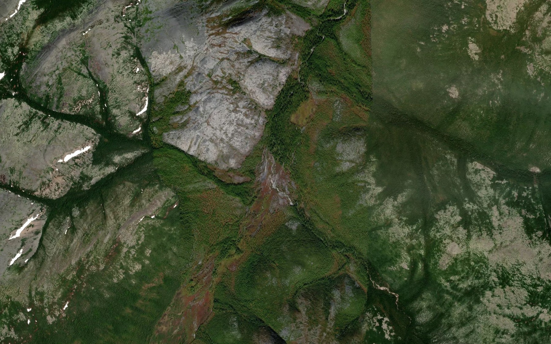 Satellite map of the Yuktu