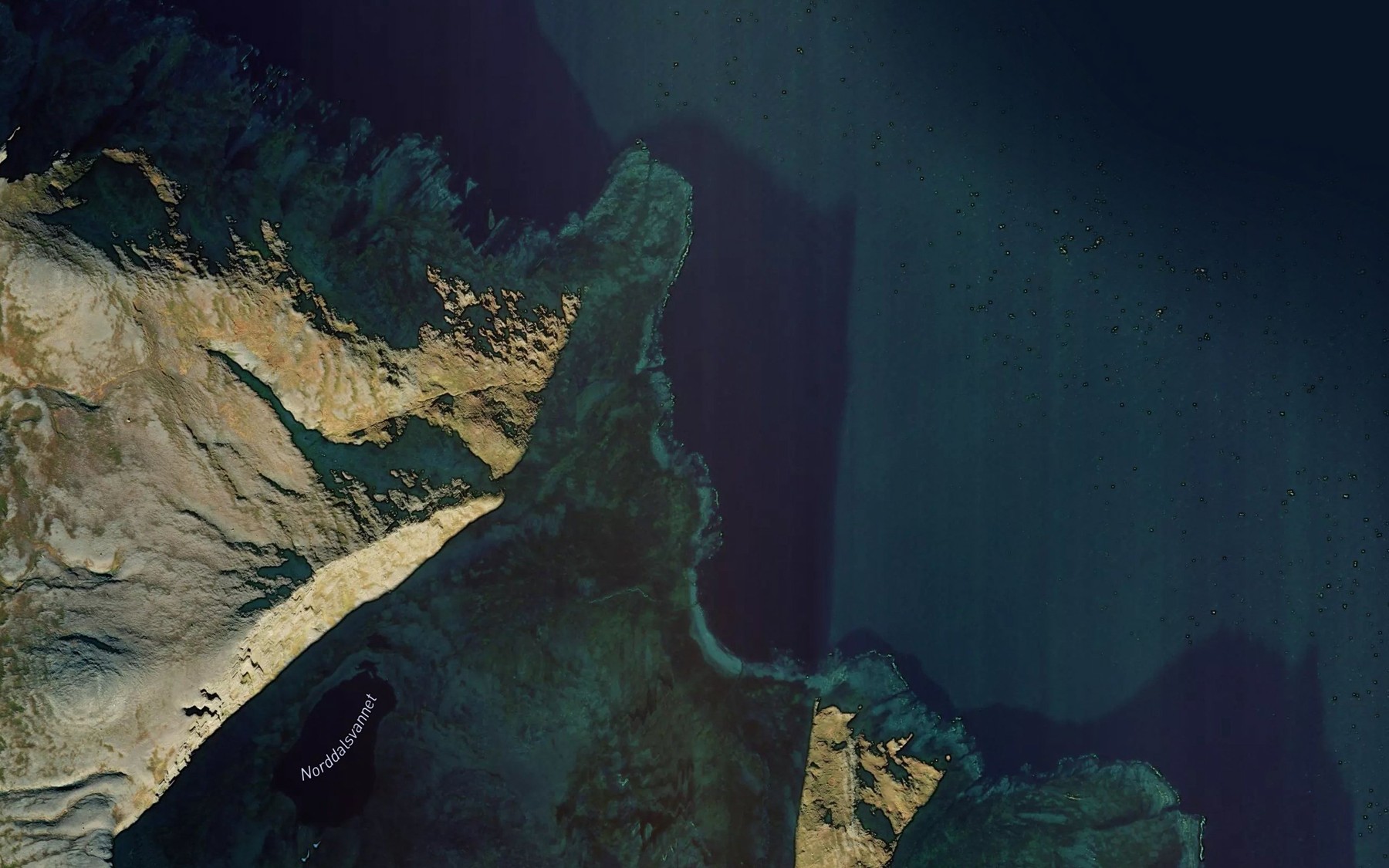 Satellite map of the Indre Klubbekraa