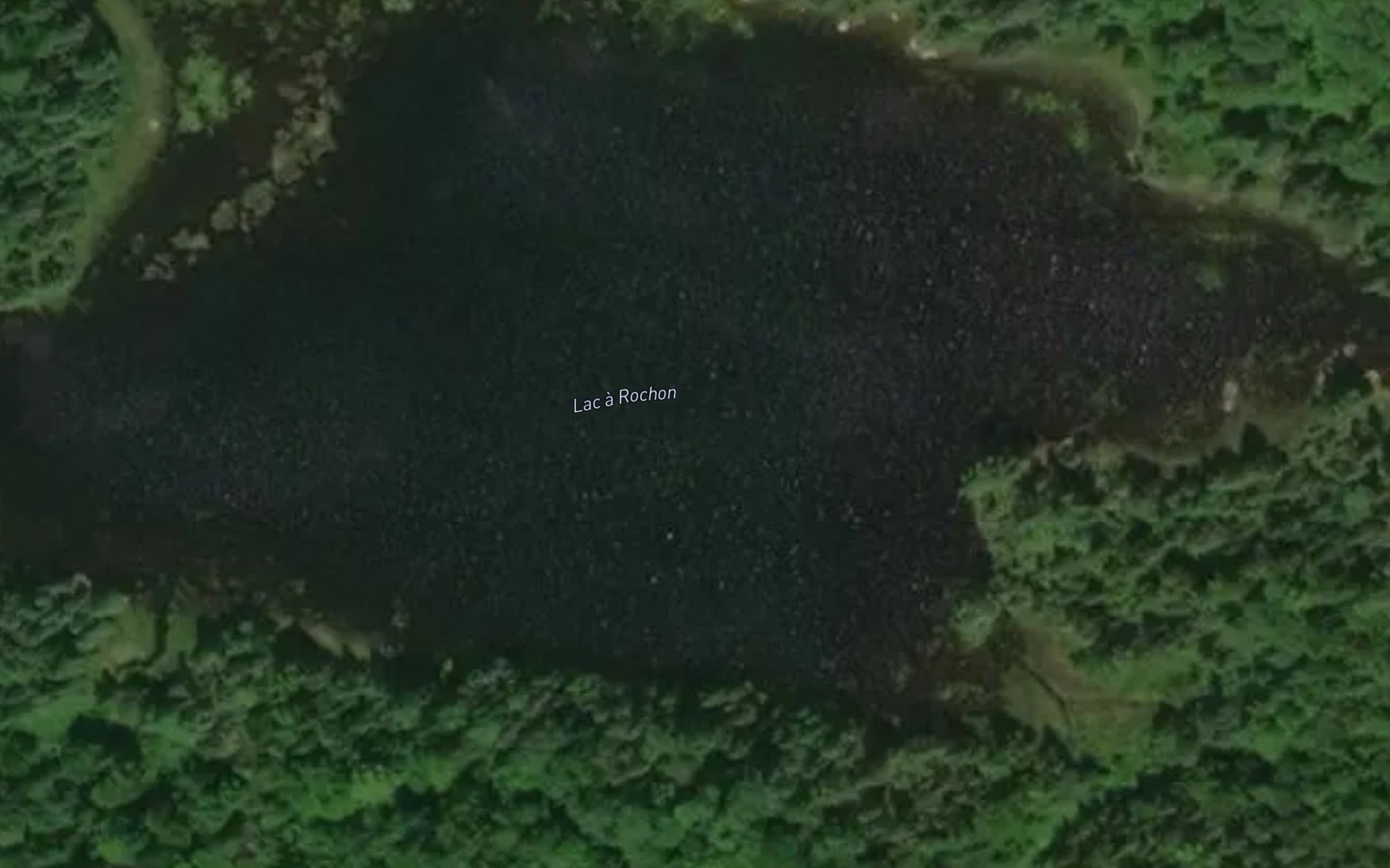 Satellite map of the Lac a Rochon
