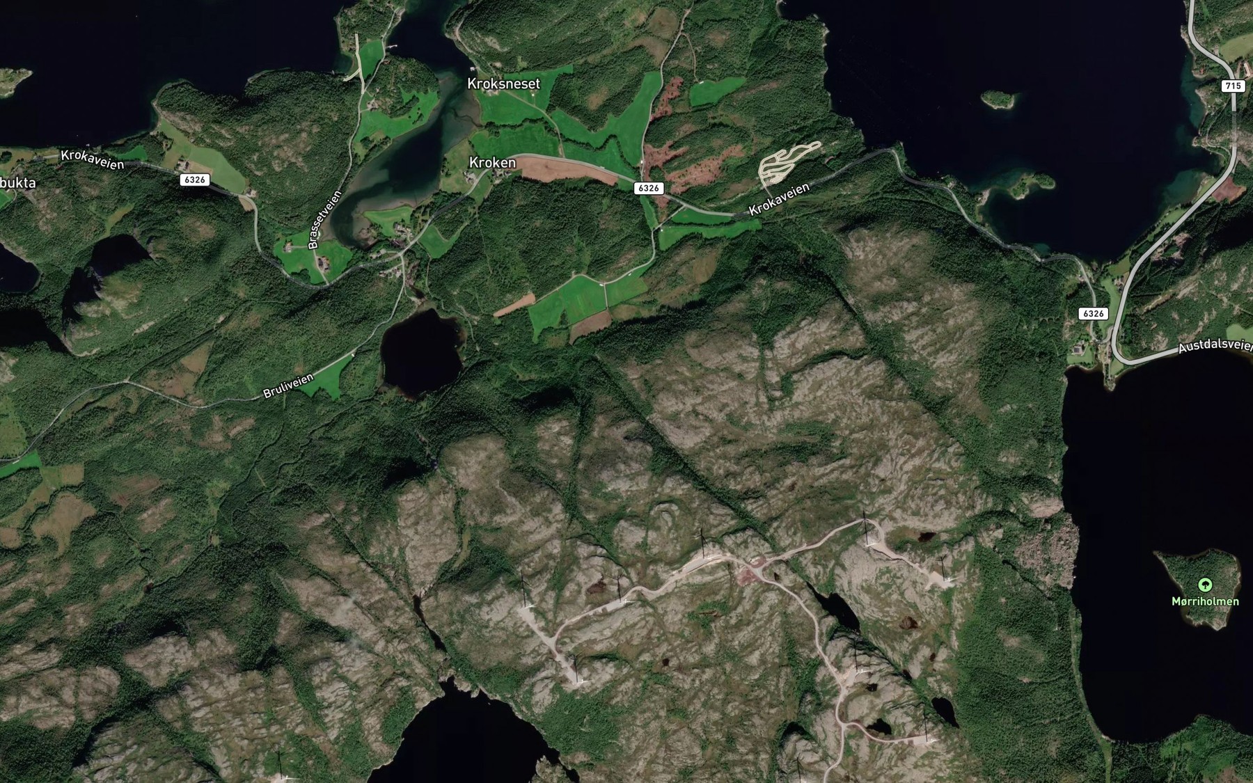 Satellite map of the Litlnesbekken