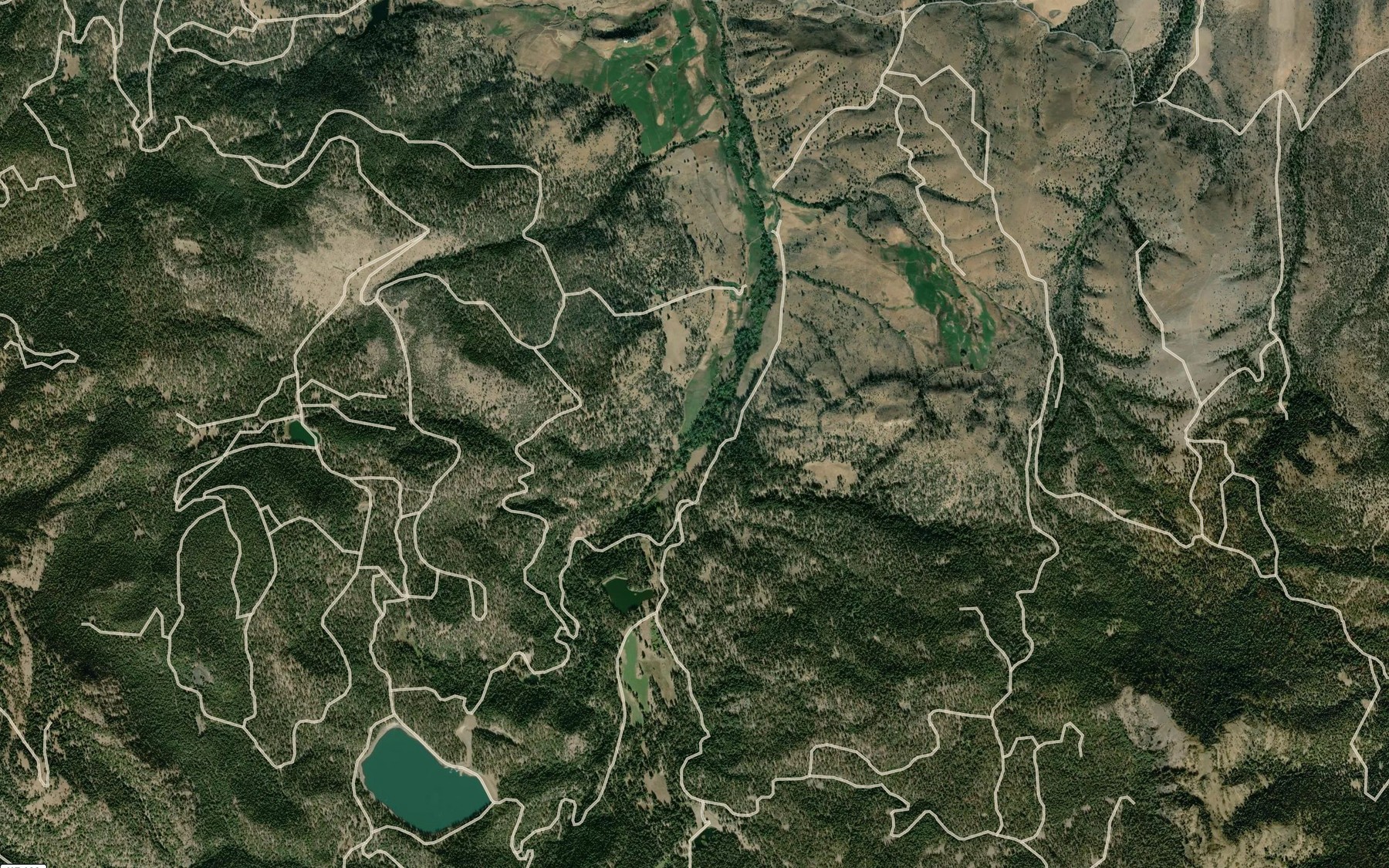 Satellite map of the High Creek
