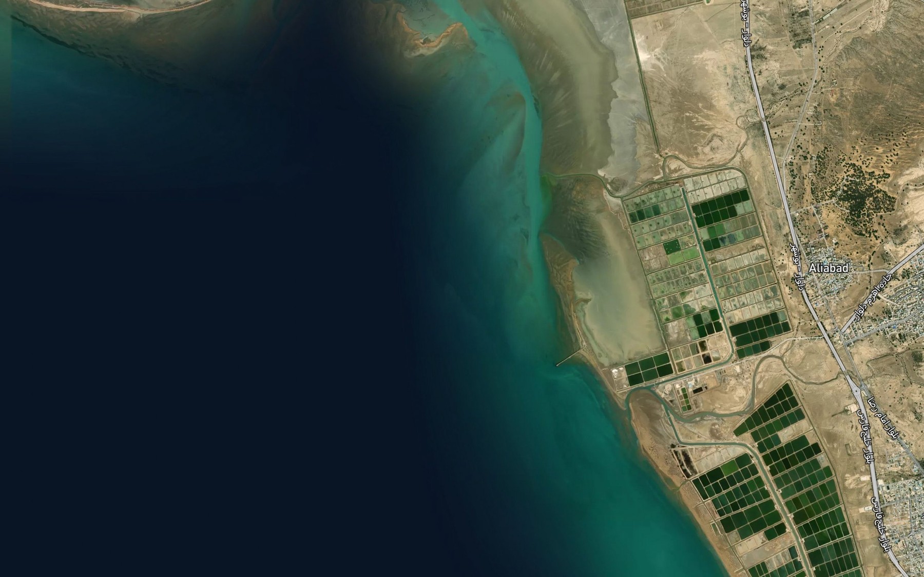 Satellite map of the Khalij-e Fars