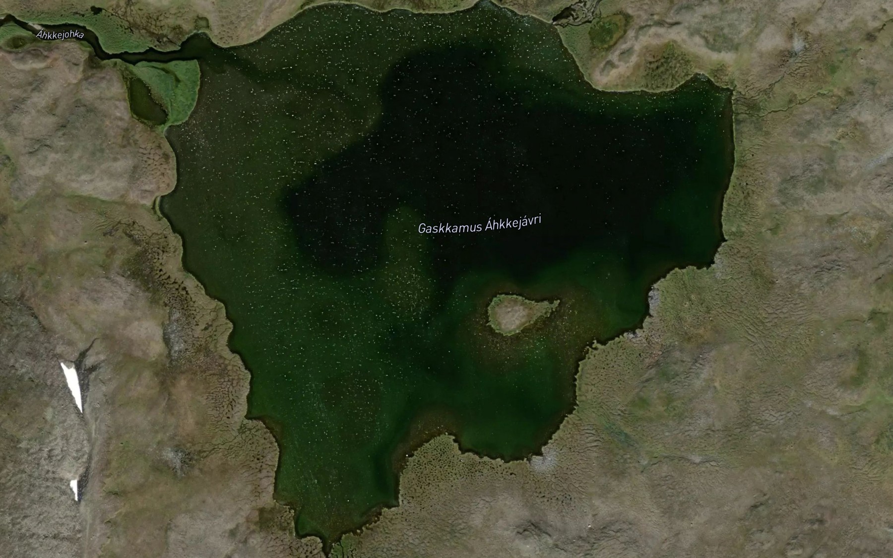 Satellite map of the Ahkkejavri,gaskkamus