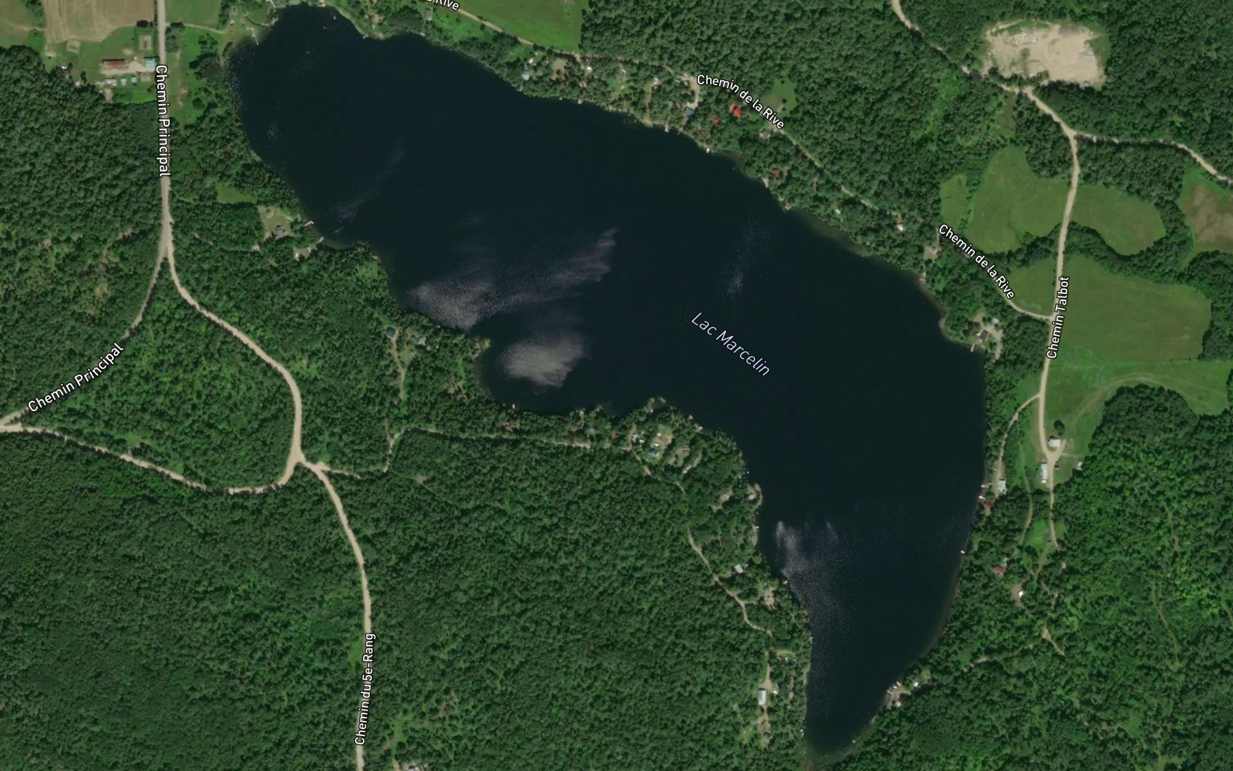 Satellite map of the Lac Marcelin