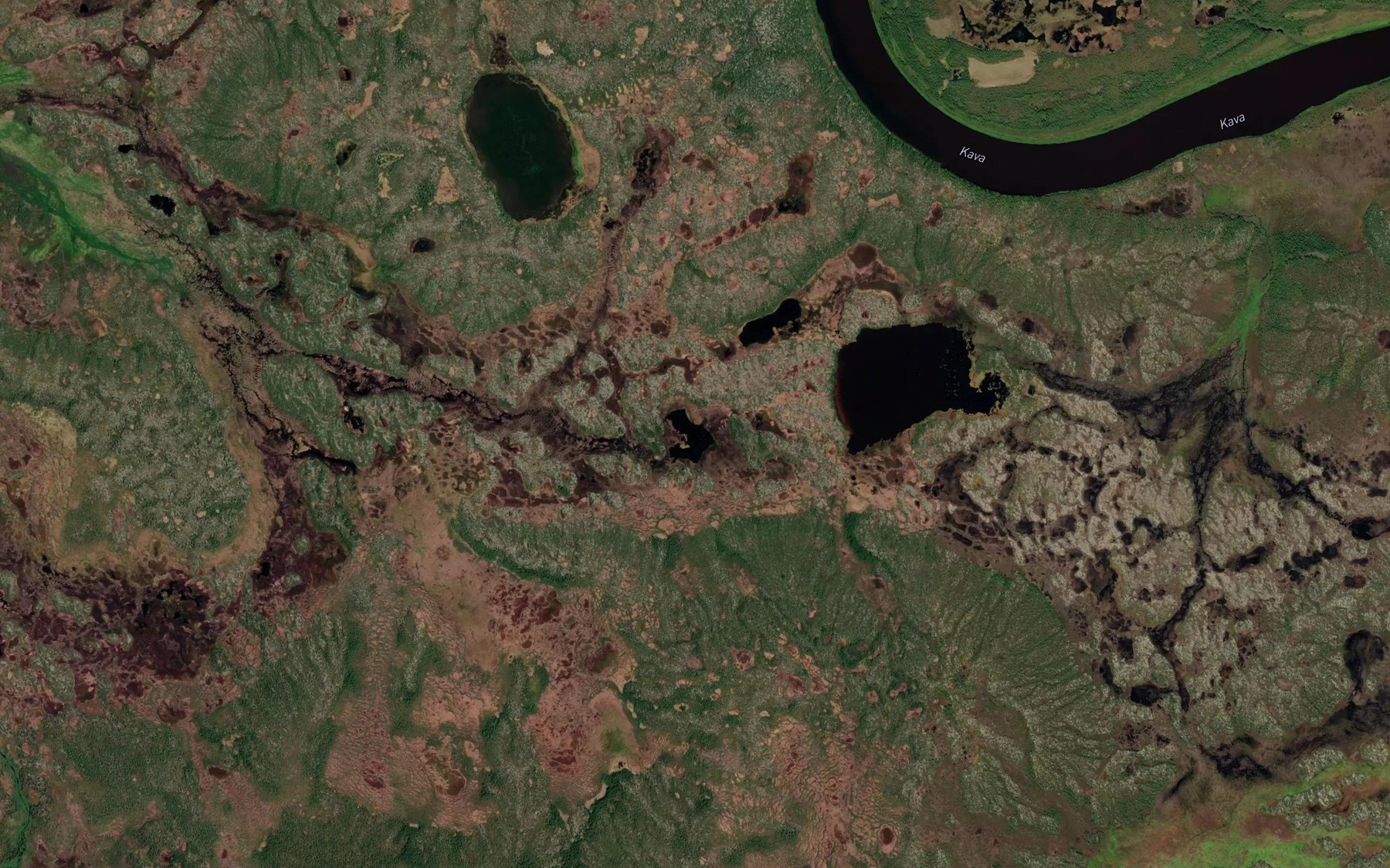 Satellite map of the Ozera Kuliki