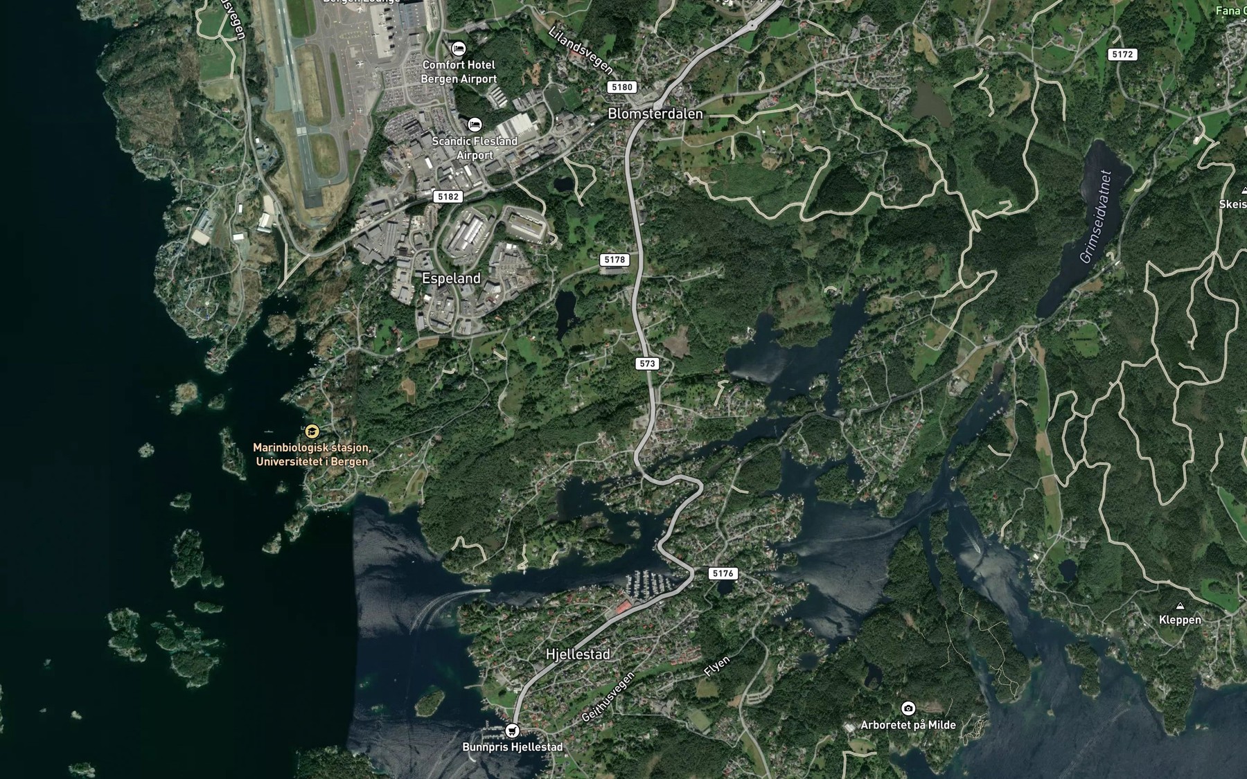 Satellite map of the Adlandsbekken