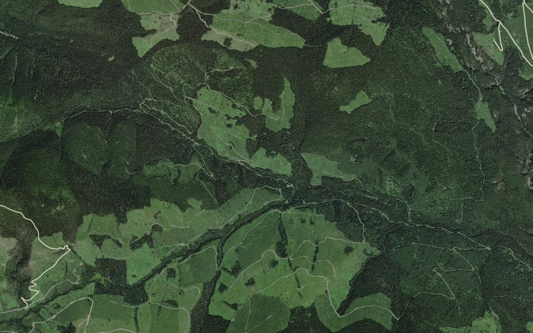 Satellite map of the Holding Creek