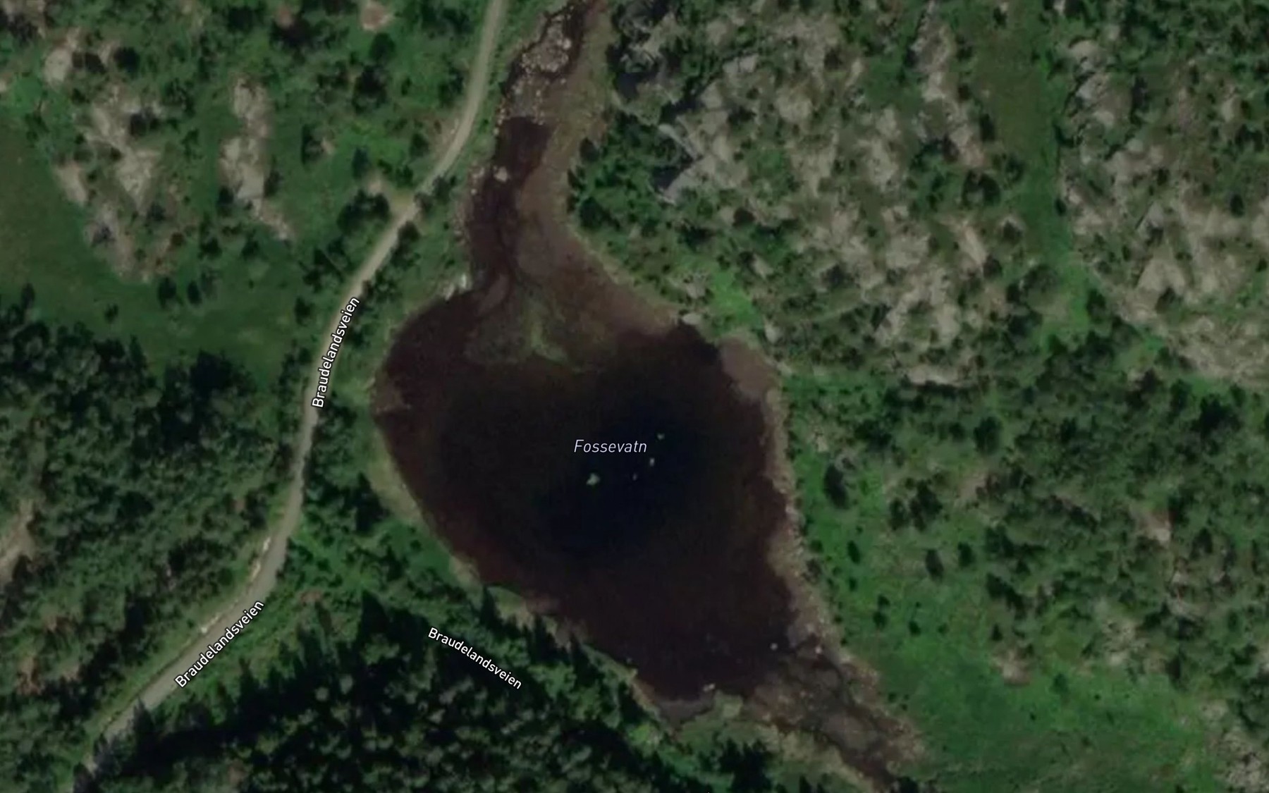 Satellite map of the Fossevatn