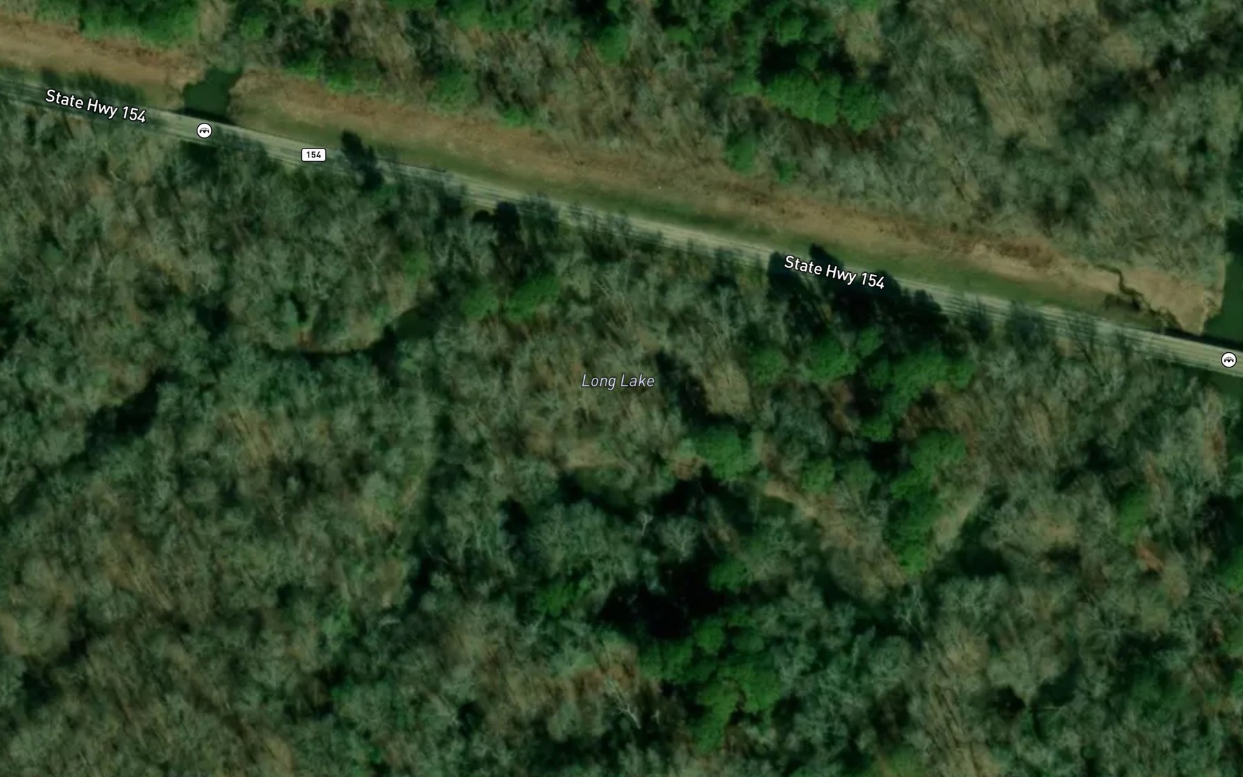 Satellite map of the Long Lake