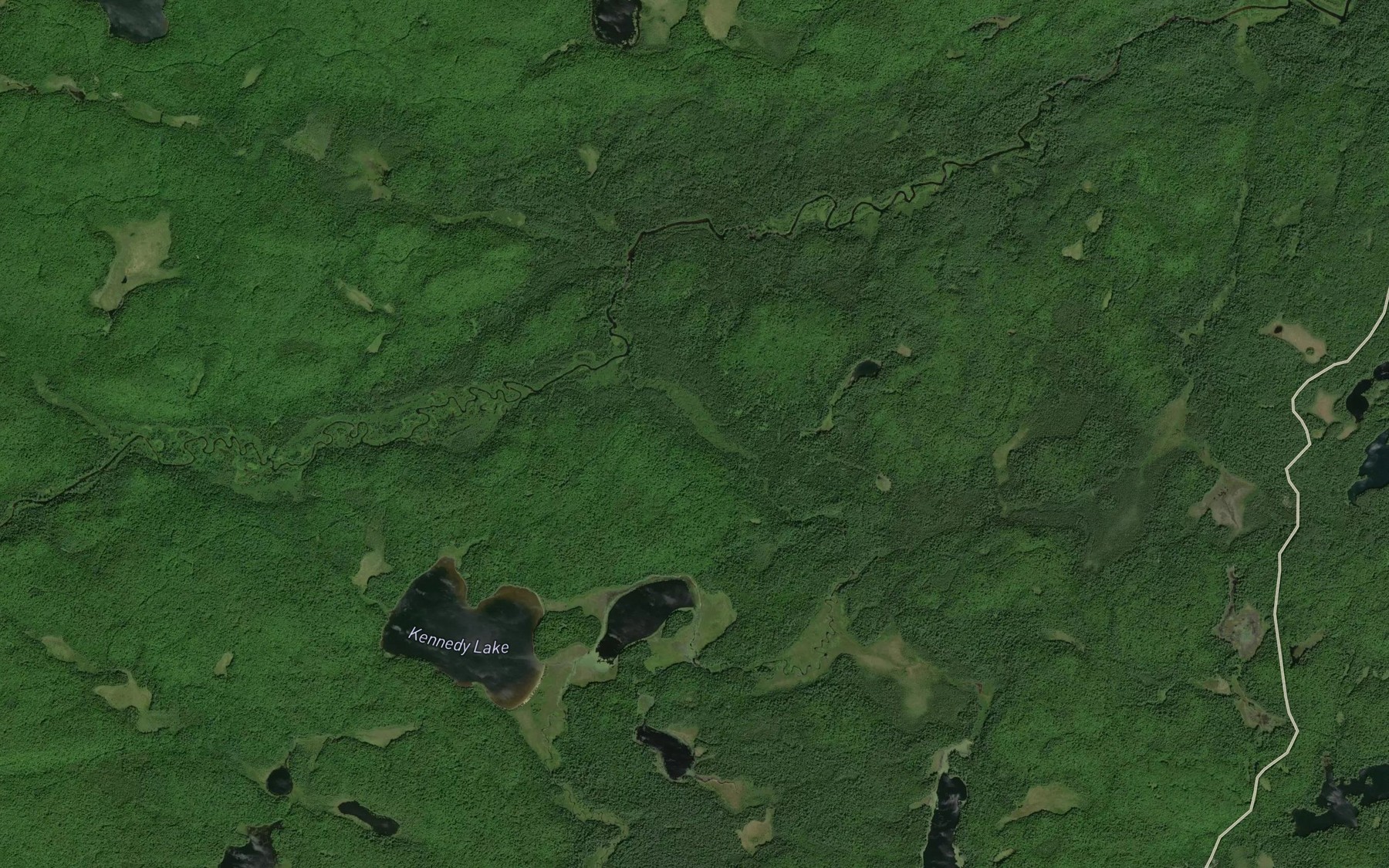 Satellite map of the Coldspring Creek