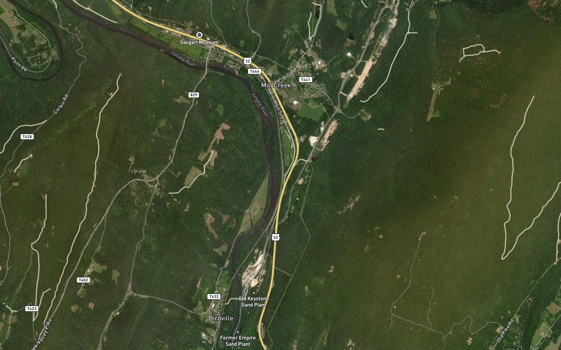 Satellite map of the Shaughnessy Run