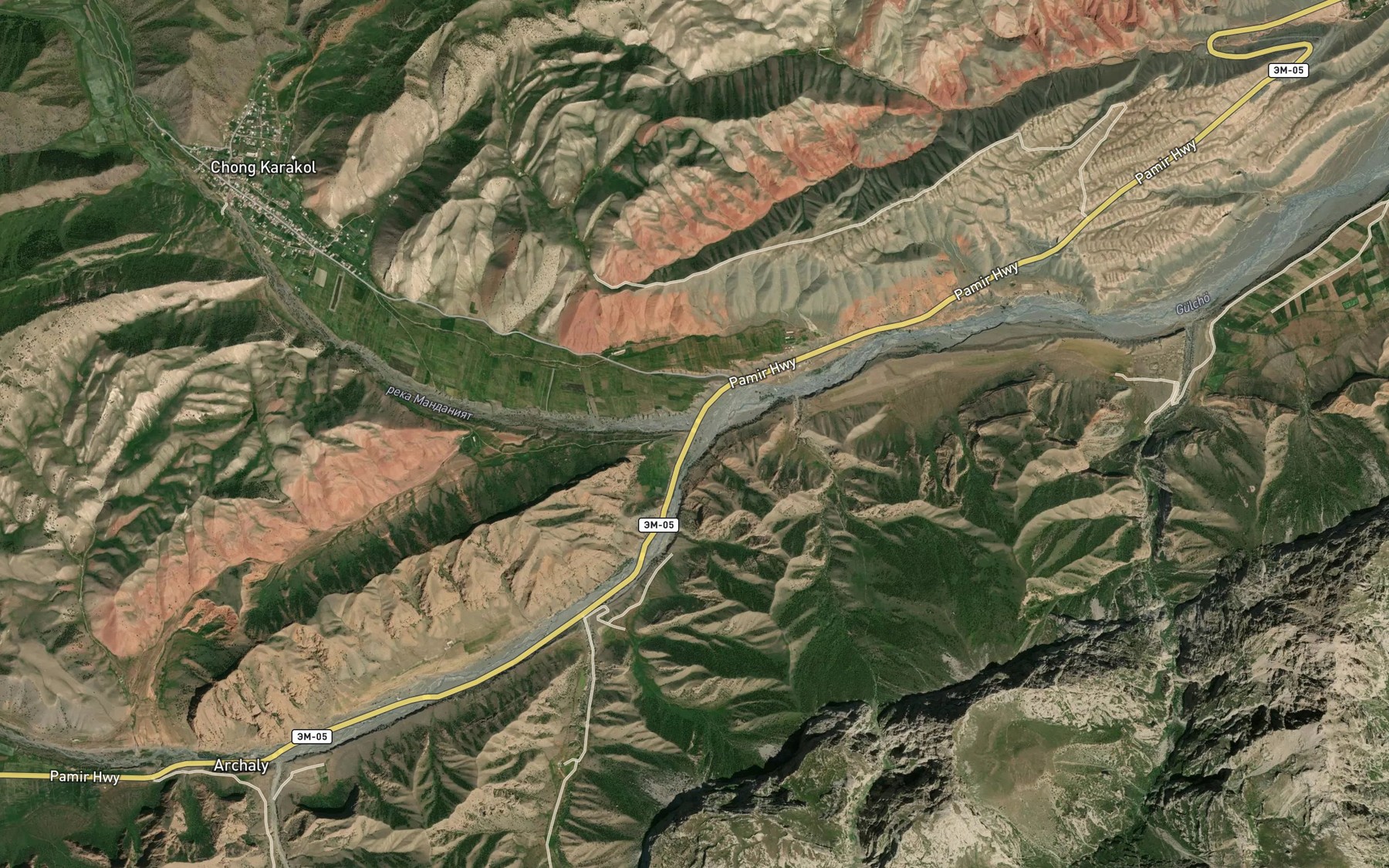 Satellite map of the Katta-Karakol