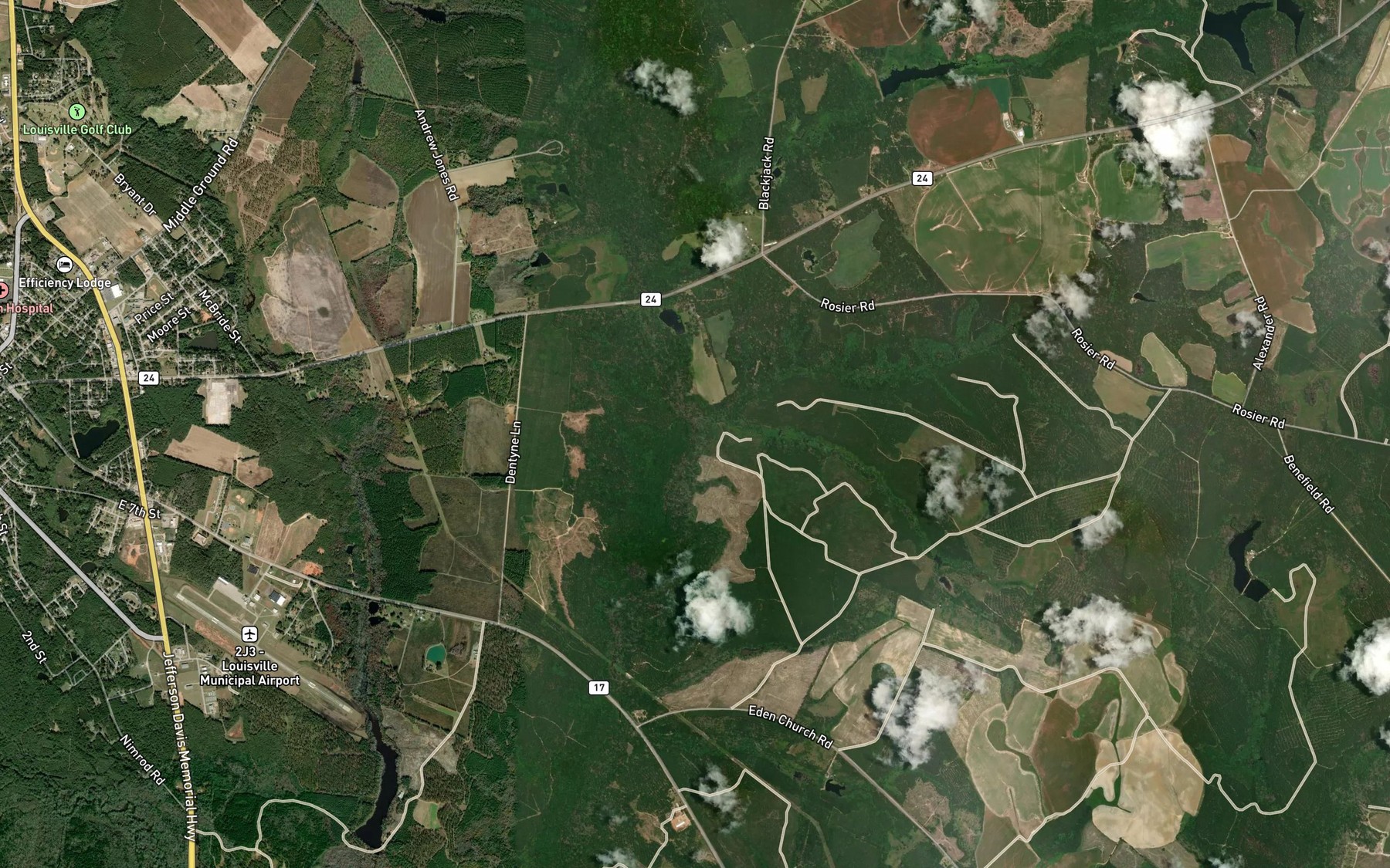 Satellite map of the Lawson Branch