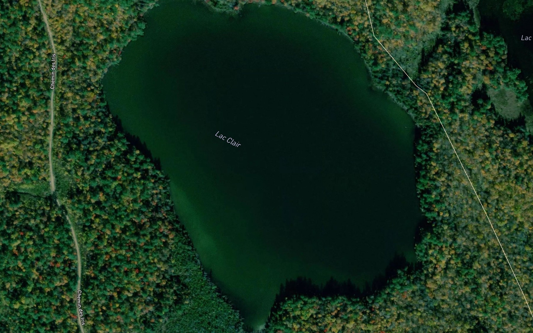 Satellite map of the Lac Clair