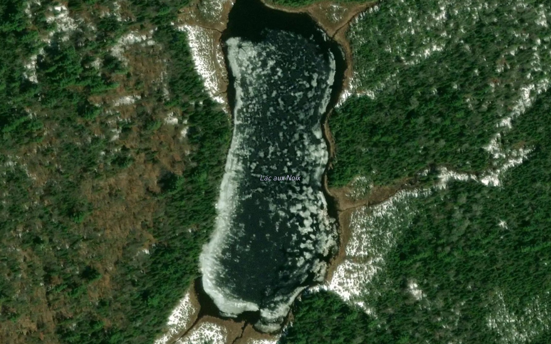 Satellite map of the Lac aux Noix