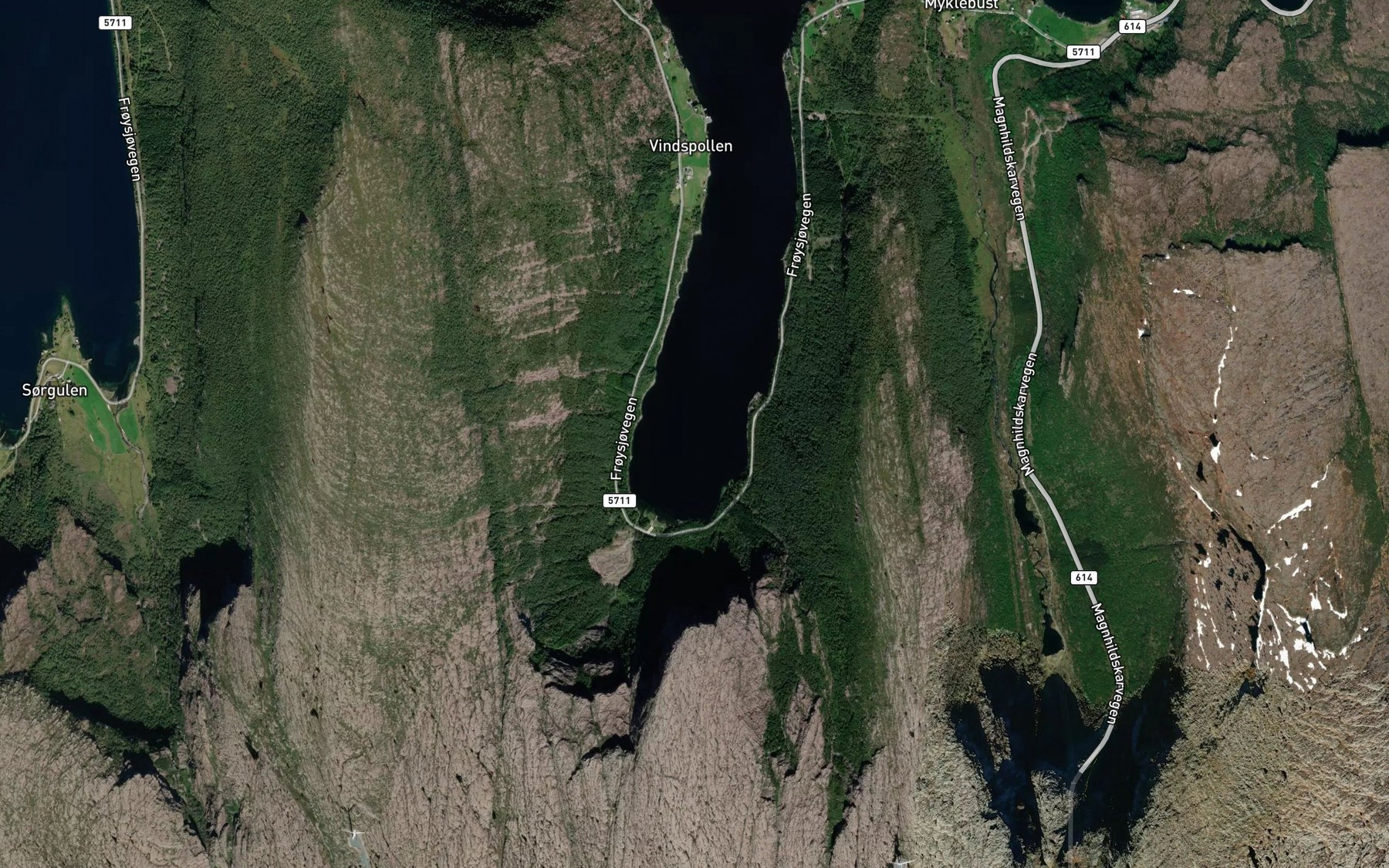 Satellite map of the Vindspollen