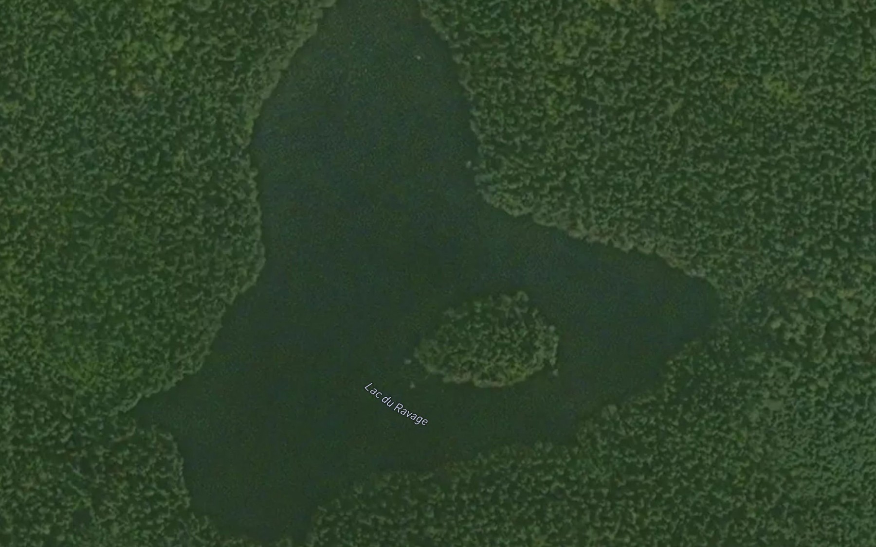 Satellite map of the Lac du Ravage