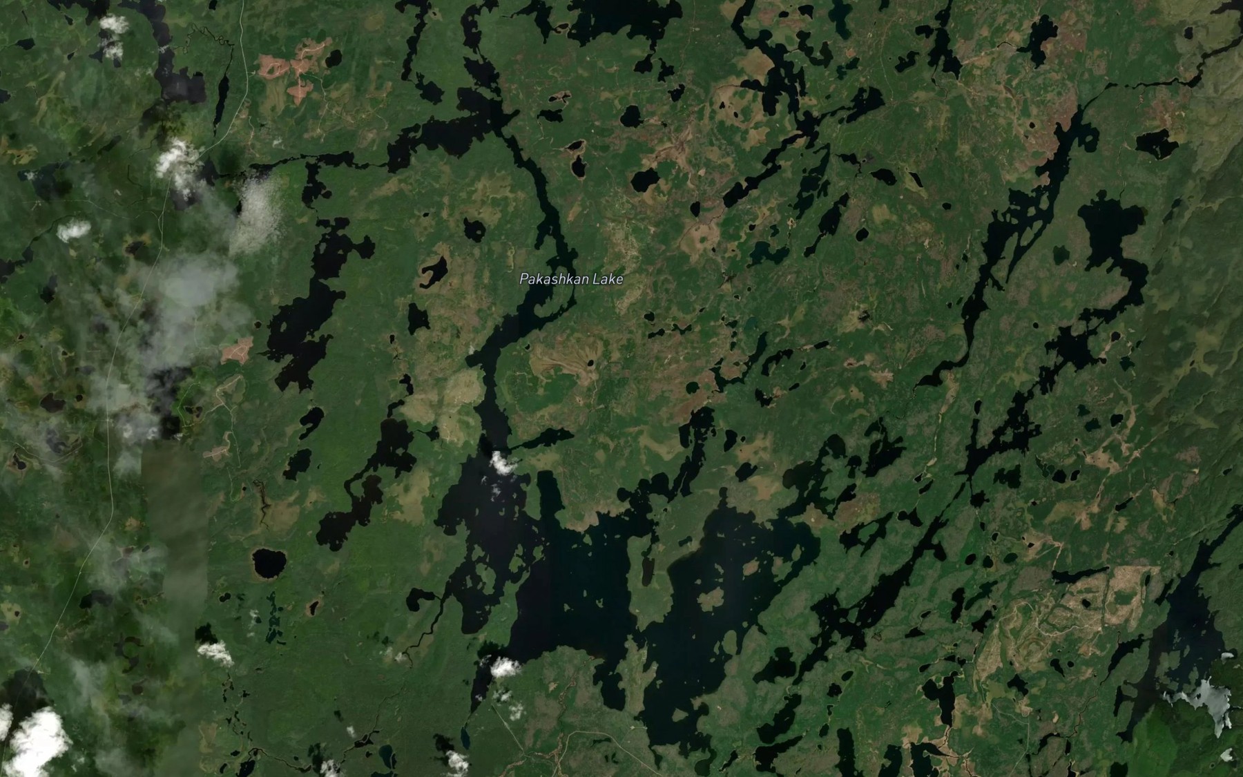 Satellite map of the Pakashkan Lake