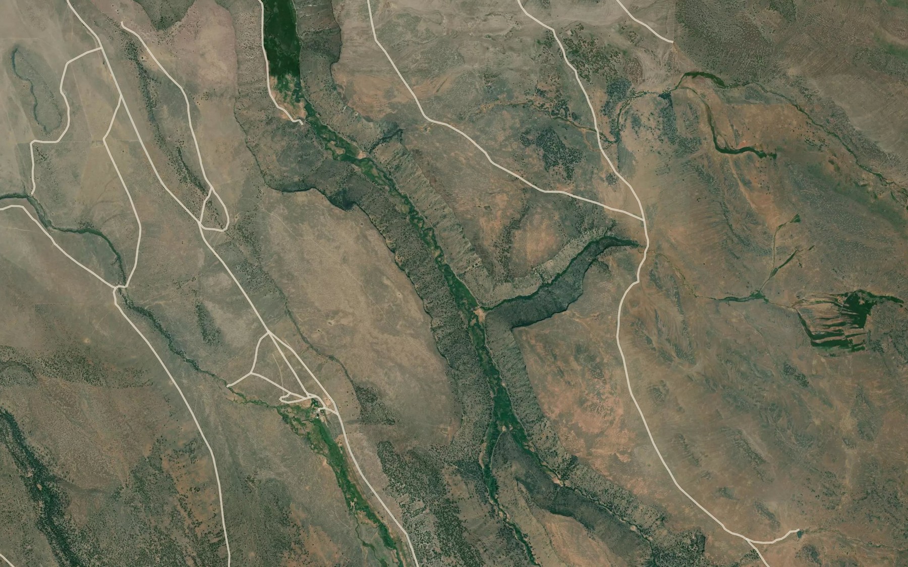Satellite map of the Poison Creek