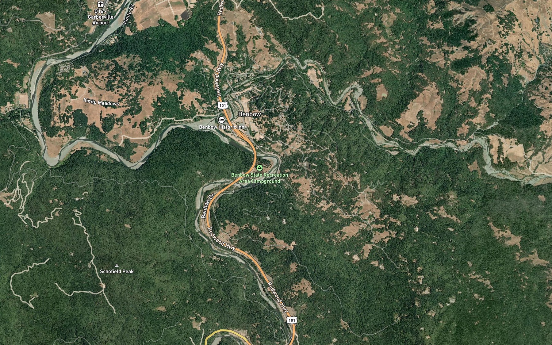 Satellite map of the Fish Creek