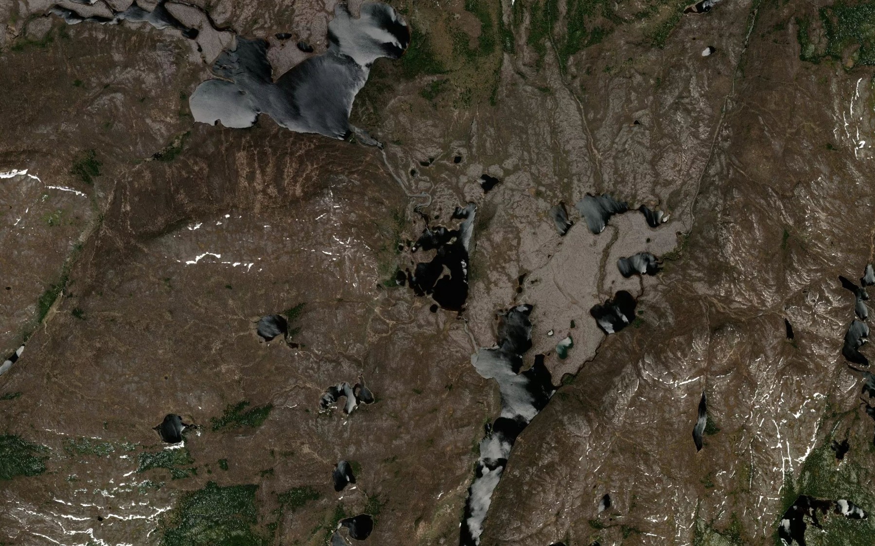 Satellite map of the Lac aux Meandres